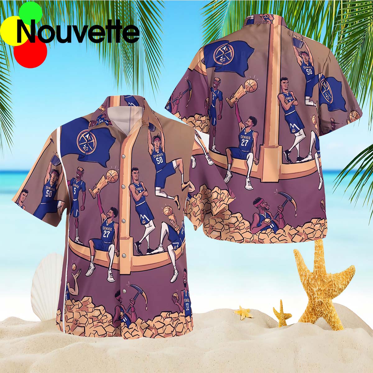 Struck Gold Denver Basketball 2023 Champions Hawaiian Shirt Struck Gold Denver Basketball 2023 Champions Hawaiian Shirt