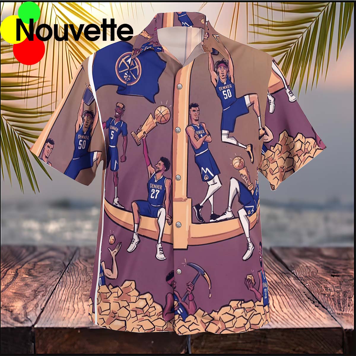 Struck Gold Denver Basketball 2023 Champions Hawaiian Shirt Struck Gold Denver Basketball 2023 Champions Hawaiian Shirt