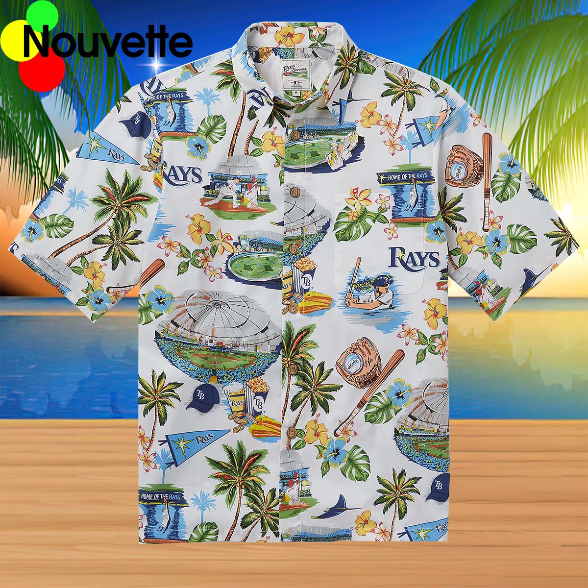 Tampa Bay Rays Scenic Hawaiian Shirt Tampa Bay Rays Scenic Hawaiian Shirt