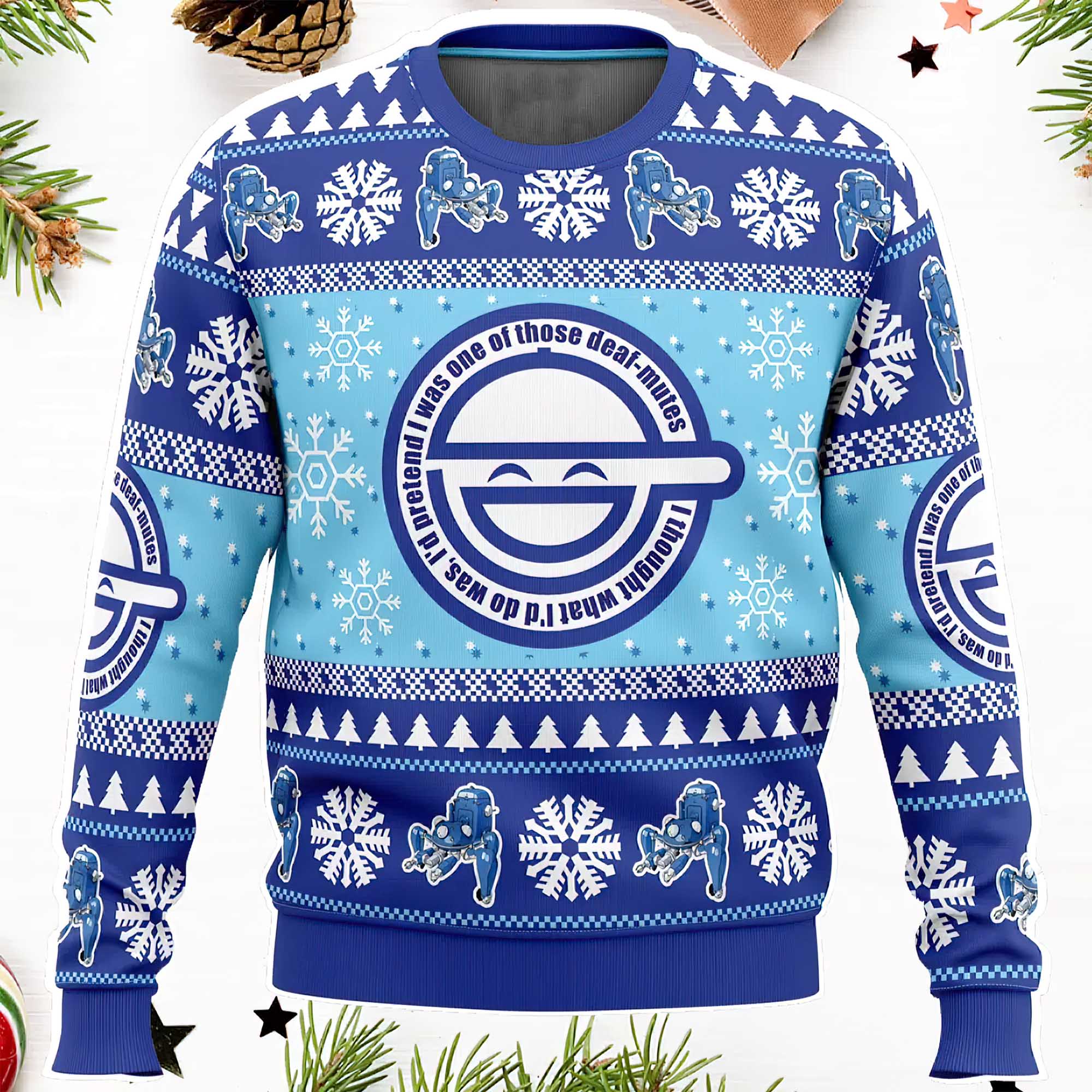Tachikoma Robots Ghost In The Shell Ugly Christmas Sweater Tachikoma Robots Ghost In The Shell Ugly Christmas Sweater