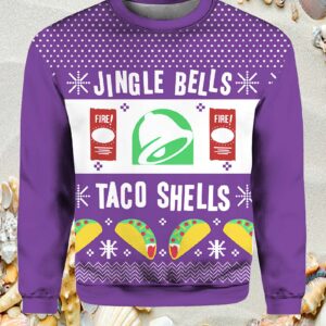 Taco Bell Taco Shells Christmas Sweater