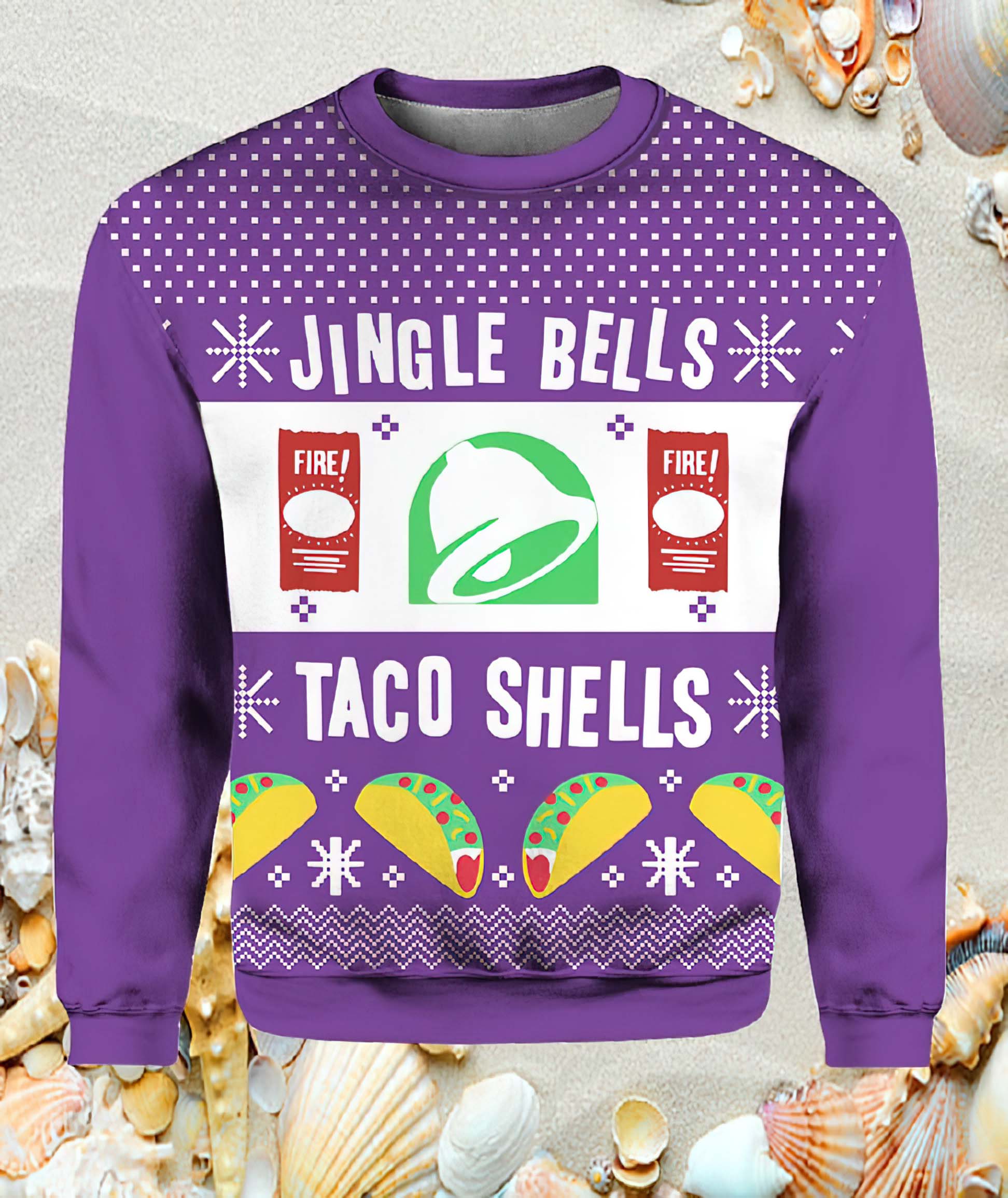 Taco Bell Taco Shells Christmas Sweater Taco Bell Taco Shells Christmas Sweater