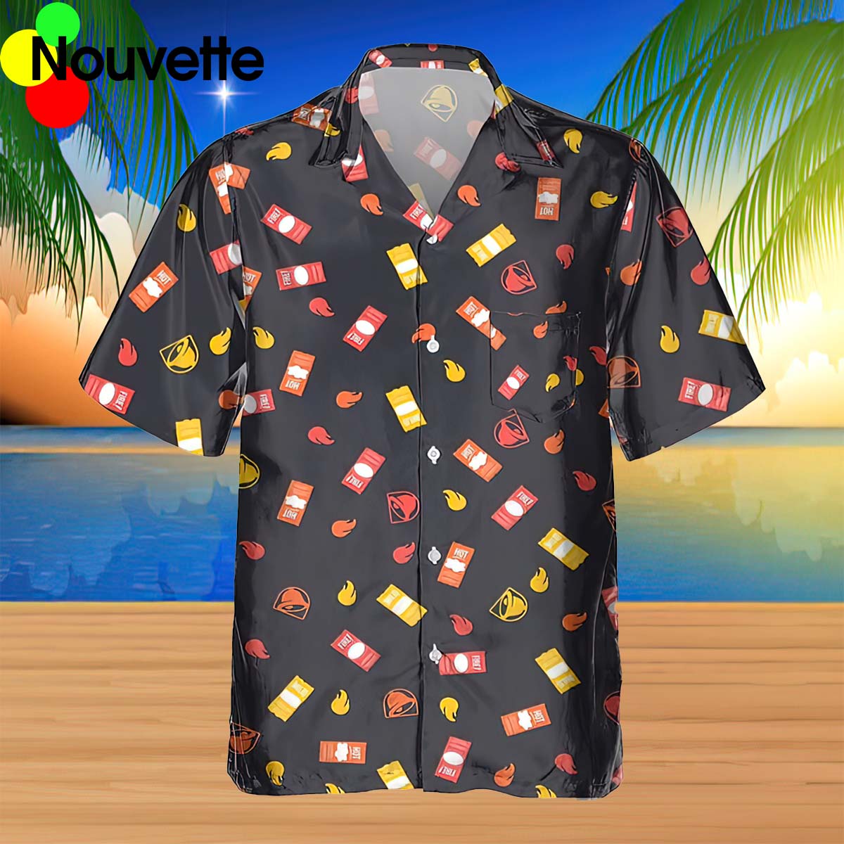 Taco Bell Sauce Packet Hawaiian Shirt Taco Bell Sauce Packet Hawaiian Shirt