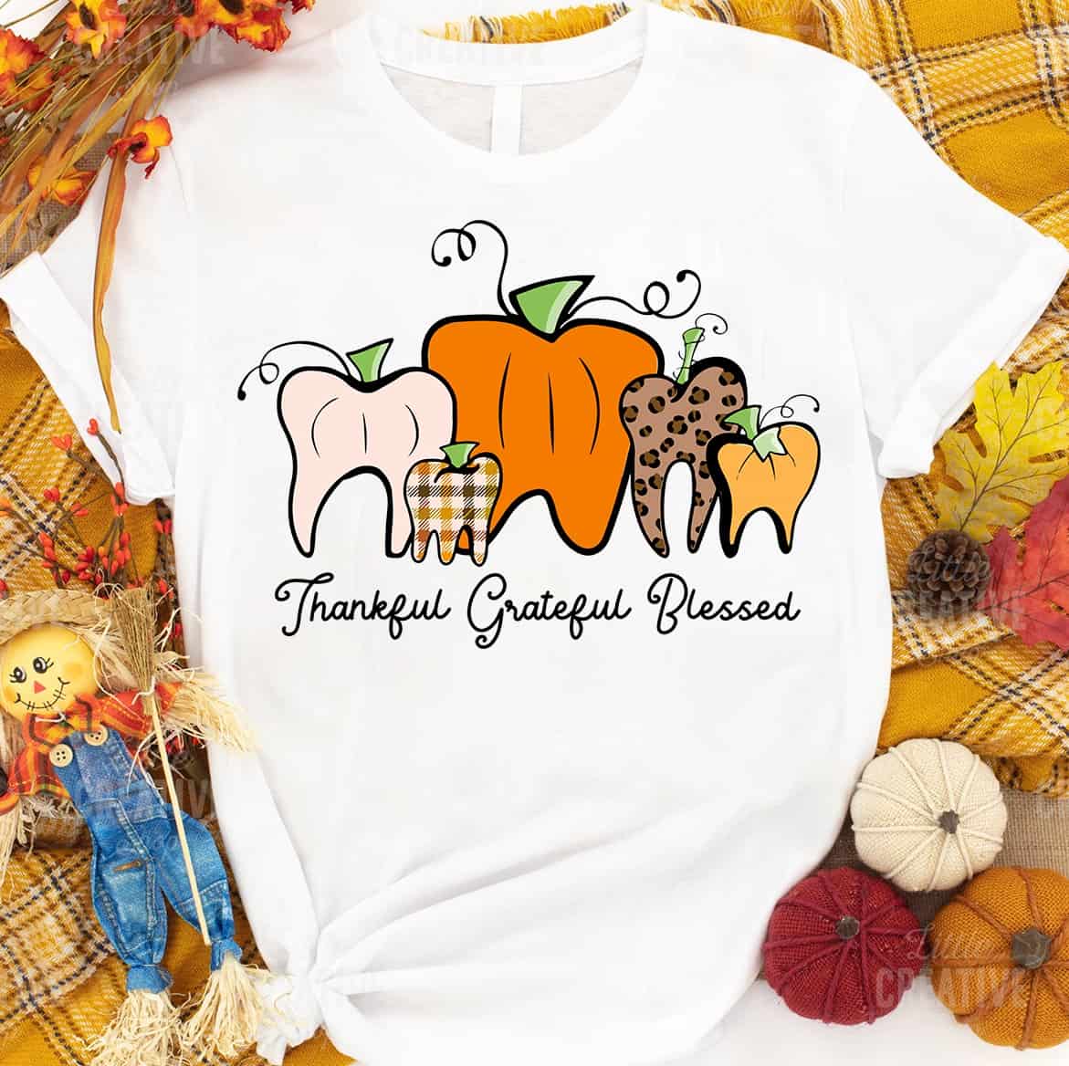 Thankful Grateful Blessed Teeth Shirt Thankful Grateful Blessed Teeth Shirt