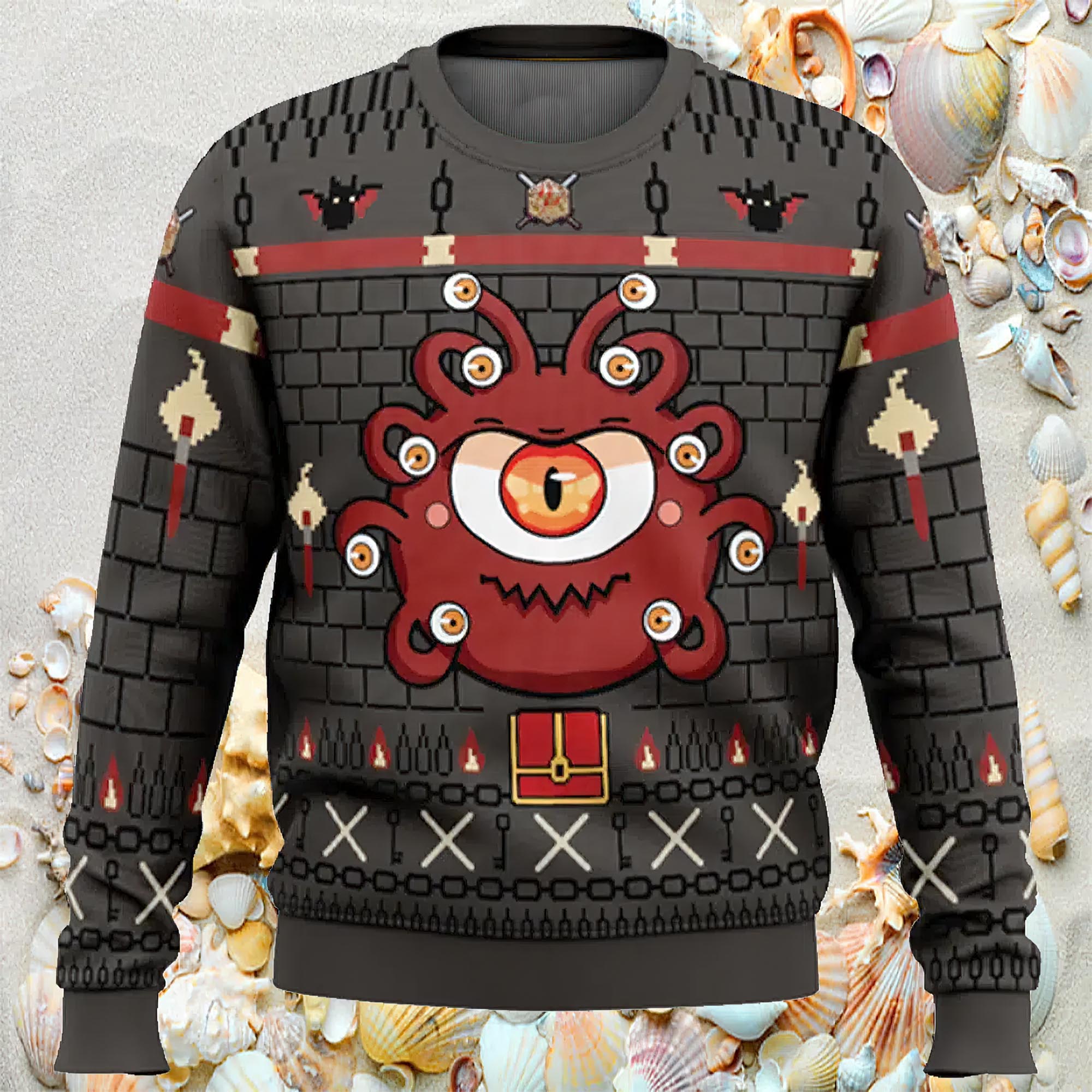 The Beholder Dungeons And Dragons Ugly Christmas Sweater The Beholder Dungeons And Dragons Ugly Christmas Sweater