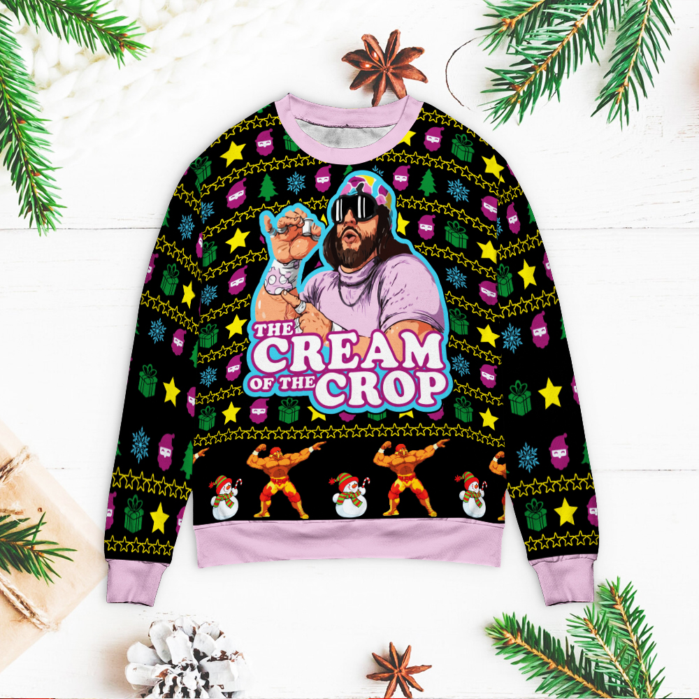 The Cream Of The Crop Macho Man Christmas Sweater The Cream Of The Crop Macho Man Christmas Sweater