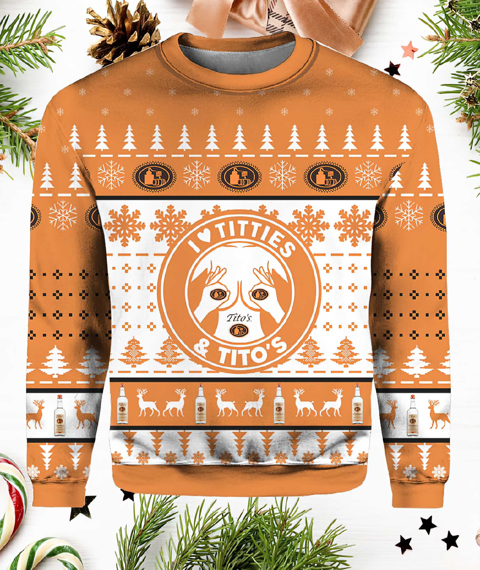 Tito’S Titties Ugly Christmas Sweater