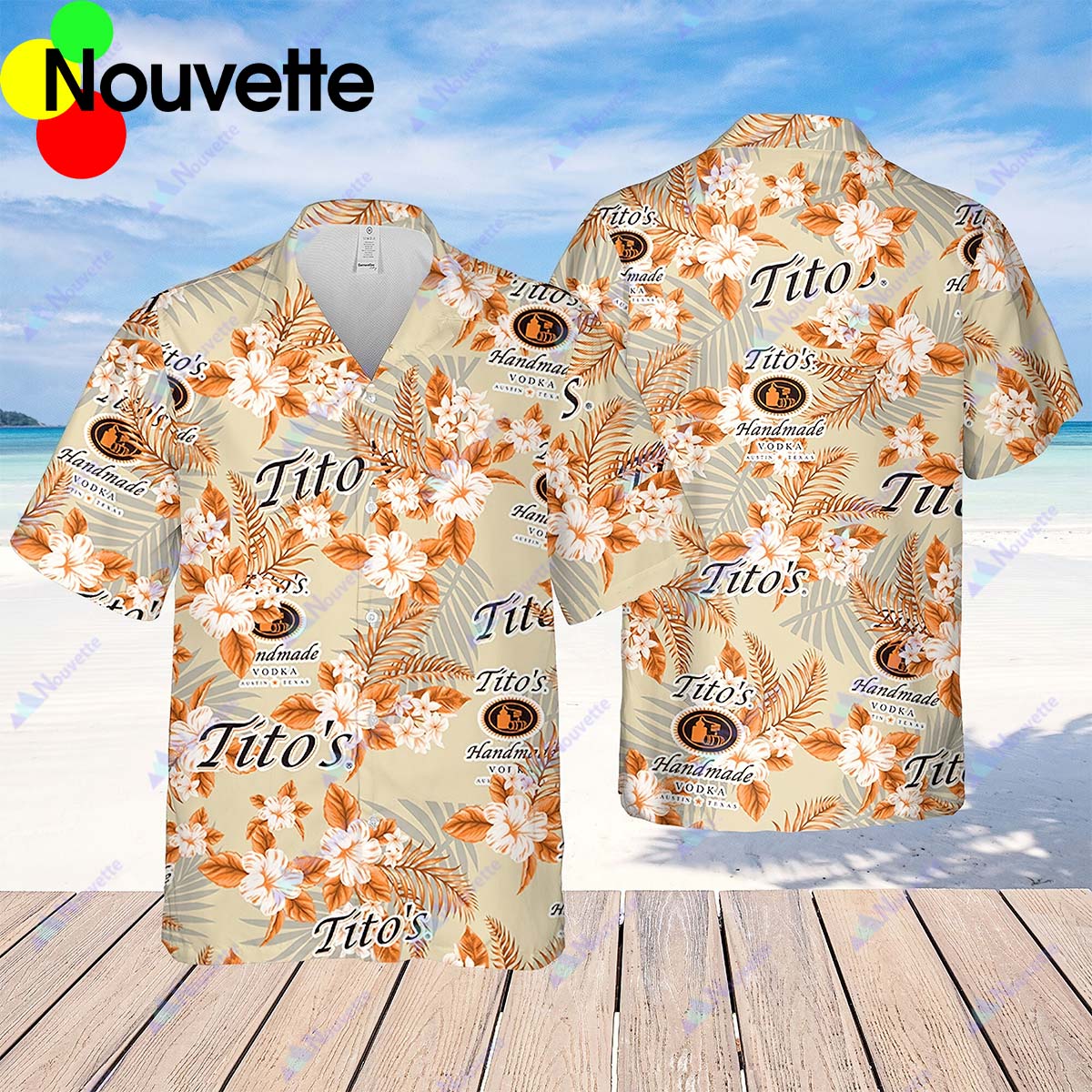 Tito’S Vodka Hawaiian Flowers Pattern Shirt Tito’S Vodka Hawaiian Flowers Pattern Shirt