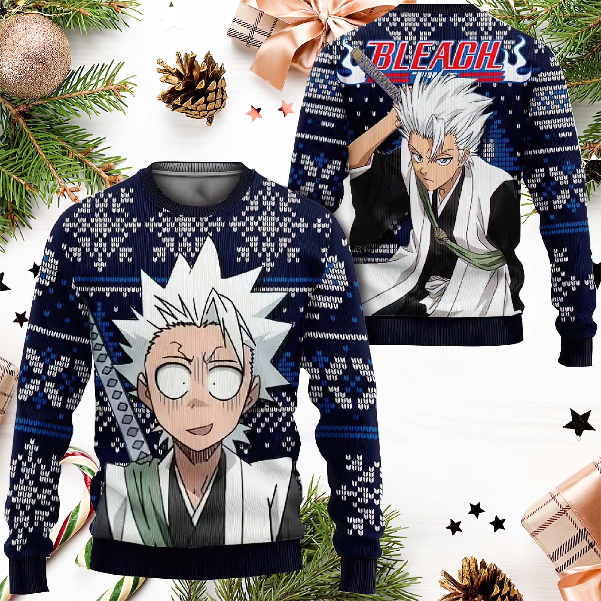 Toshiro Hitsugaya Ugly Christmas Sweater Toshiro Hitsugaya Ugly Christmas Sweater