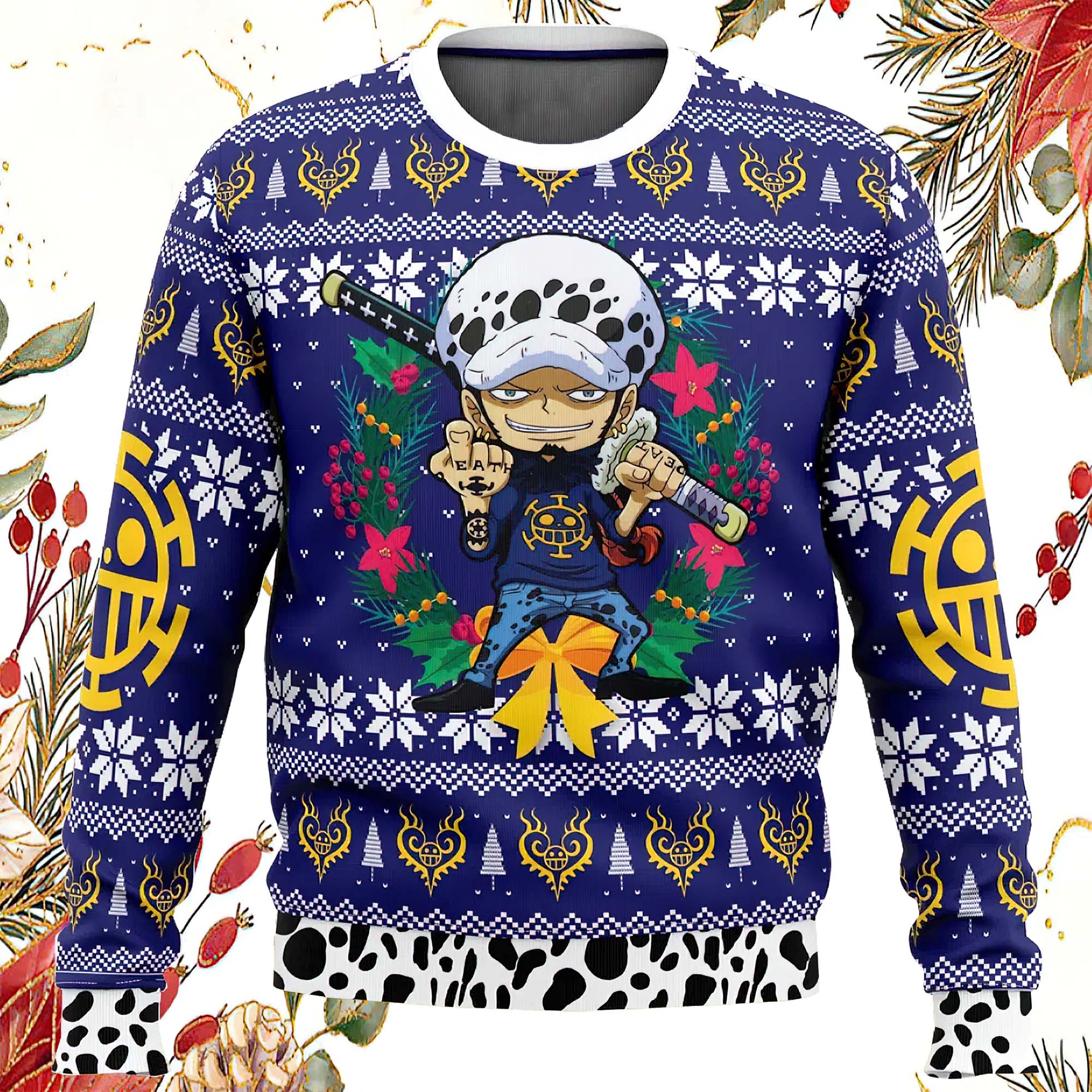 Trafalgar Law Christmas One Piece Ugly Christmas Sweater Trafalgar Law Christmas One Piece Ugly Christmas Sweater