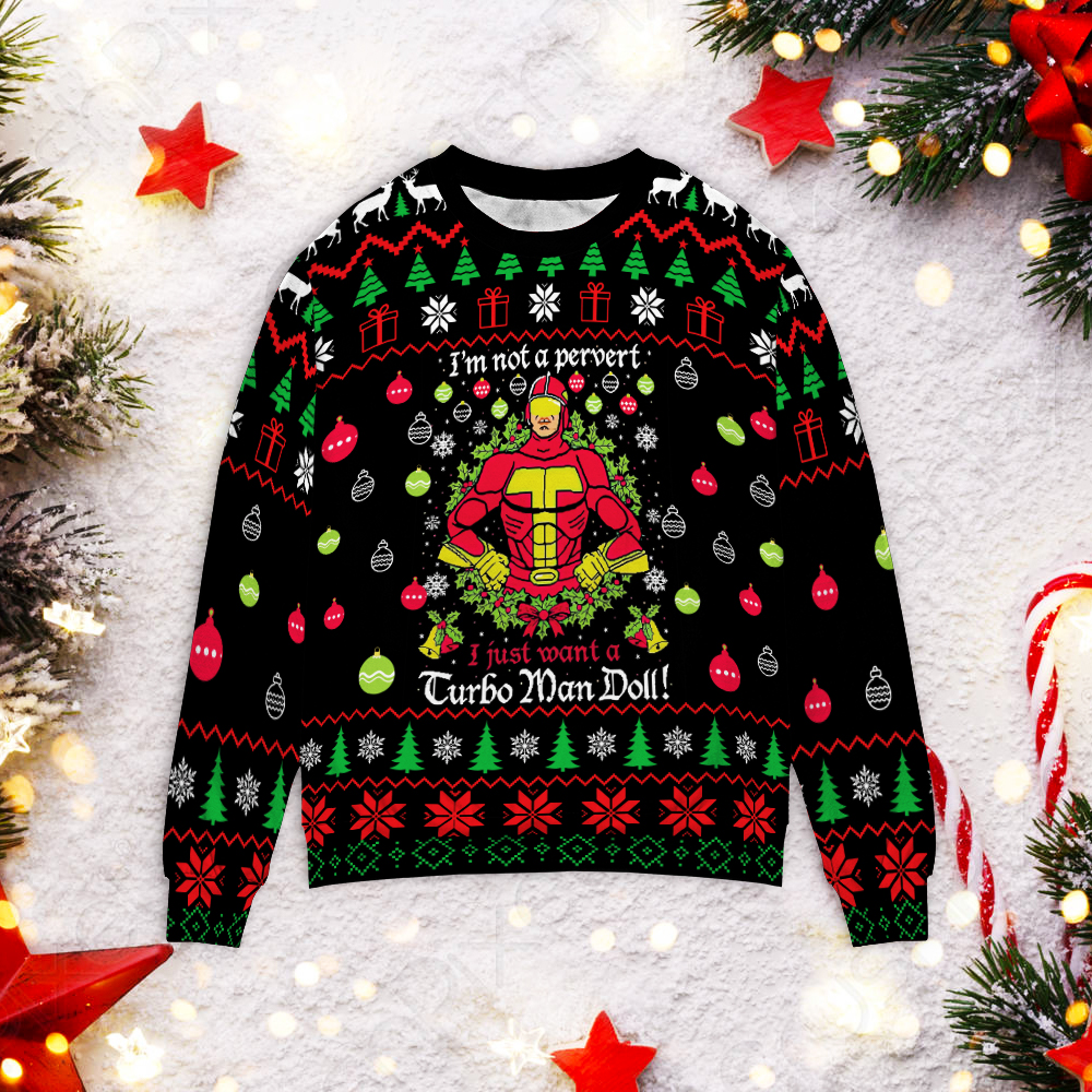 Turbo Man Christmas Sweater Turbo Man Christmas Sweater