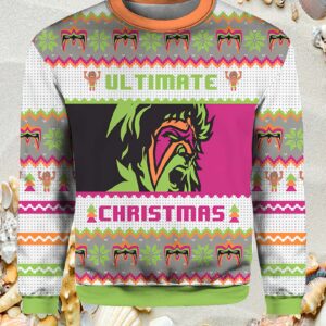 Ultimate Warrior Christmas Pro Wrestling Christmas Ugly Sweater 1.jpg