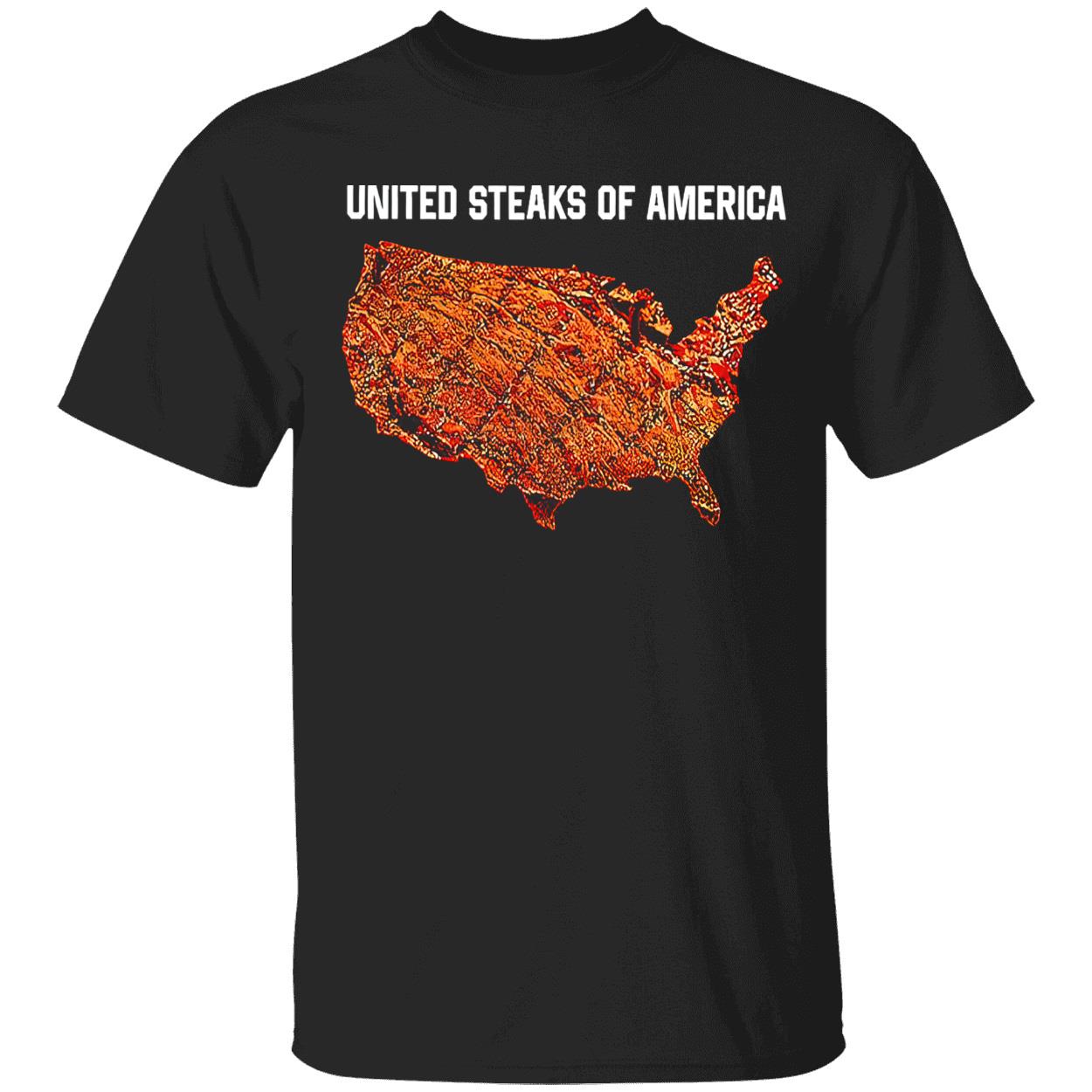 United Steaks Of America Map Shirt