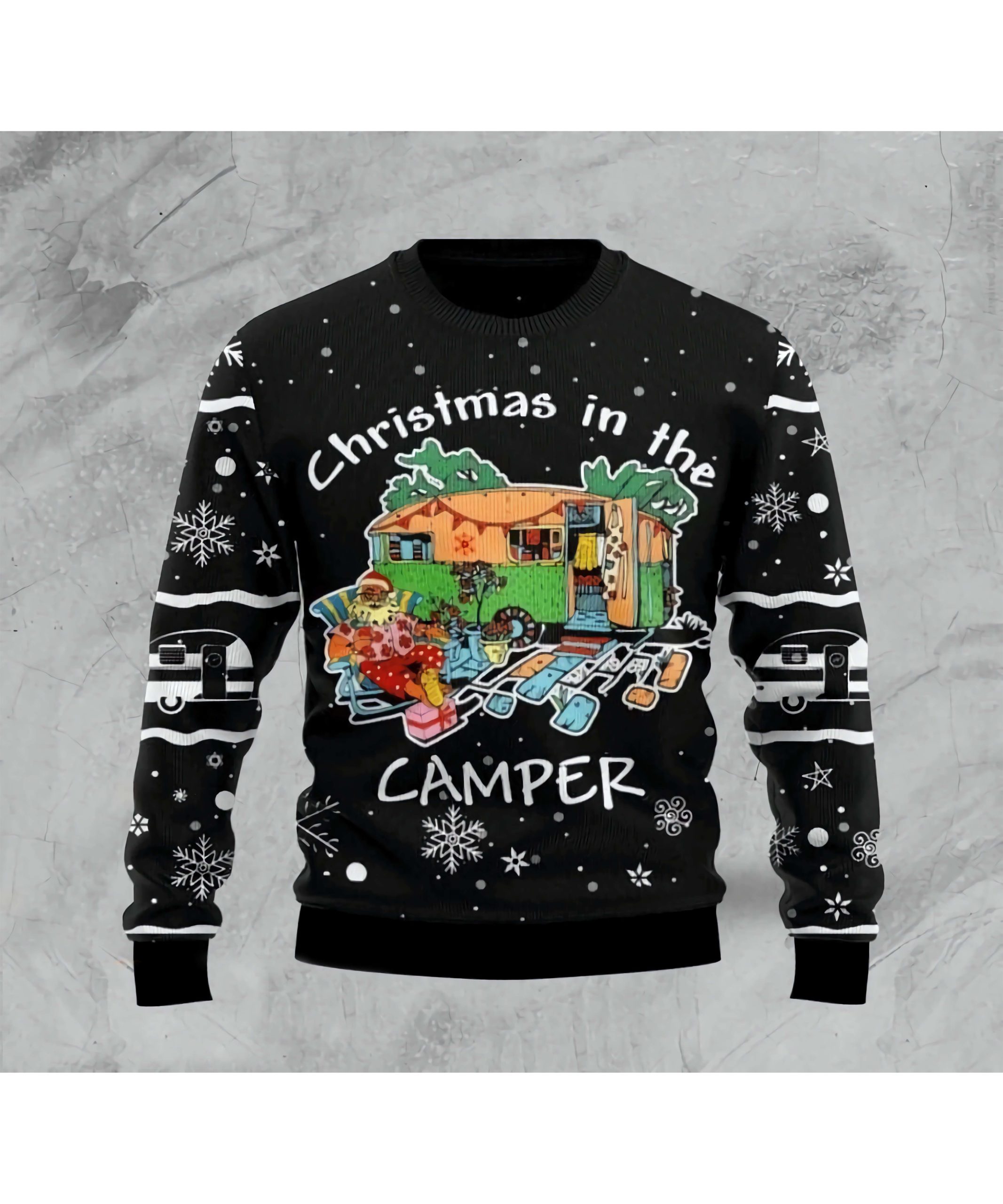 Santa Claus Christmas In The Camper Sweater Santa Claus Christmas In The Camper Sweater