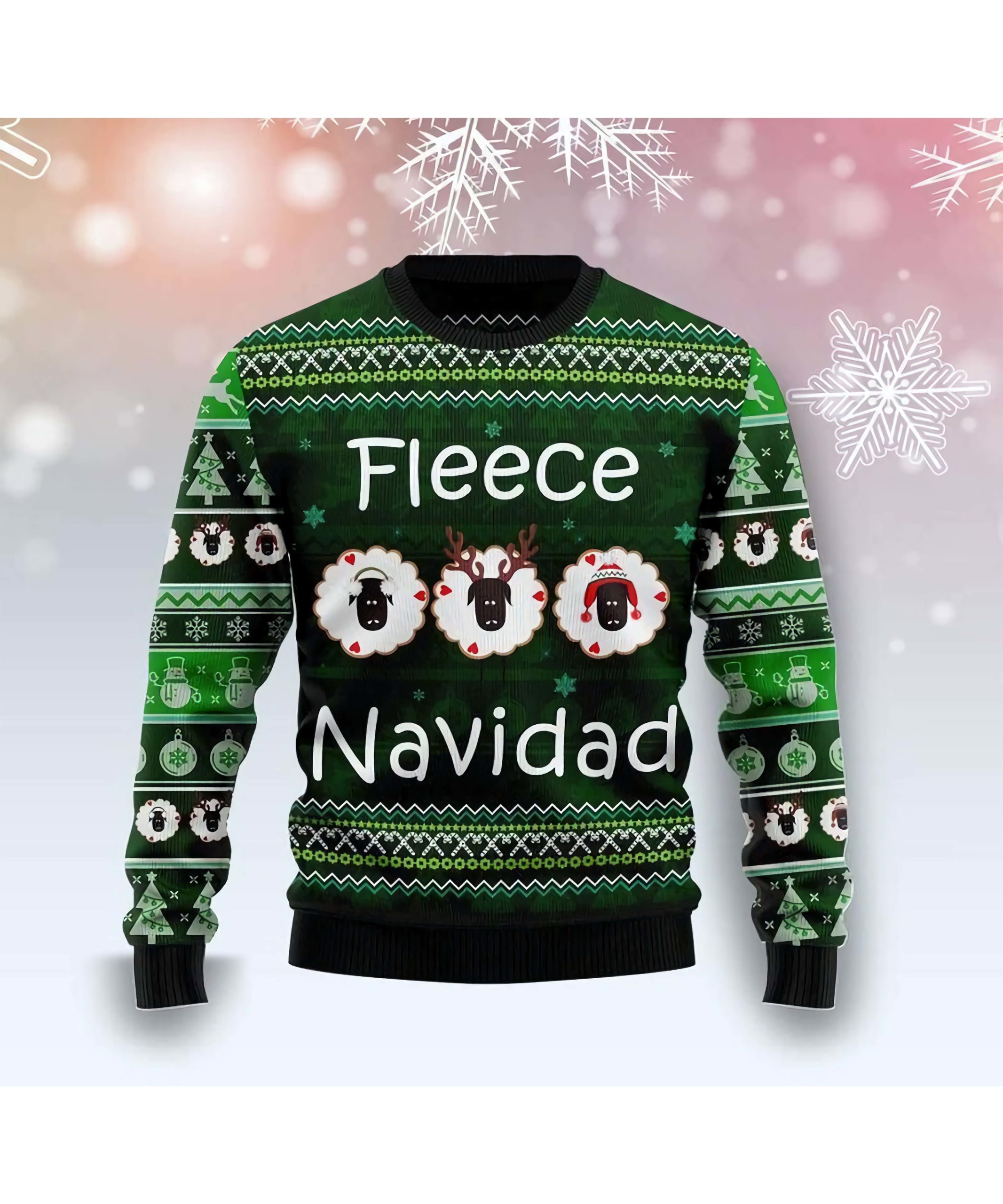 Sheep Fleece Navidad Christmas Sweater Sheep Fleece Navidad Christmas Sweater
