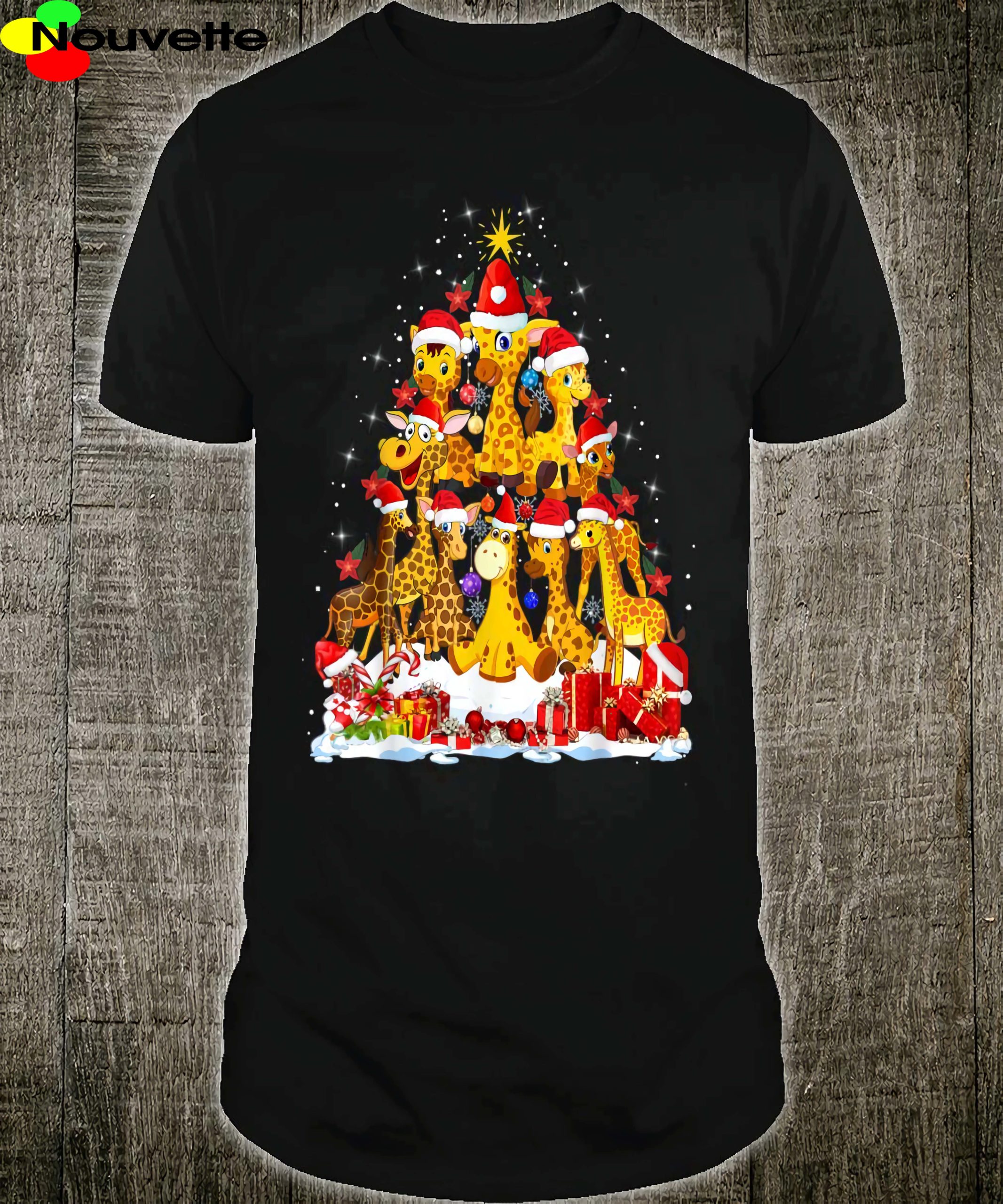 Giraffe Christmas Tree Shirt Giraffe Christmas Tree Shirt