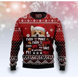 Corgi Every Snack You Make Every Meal You Bake Christmas Sweater