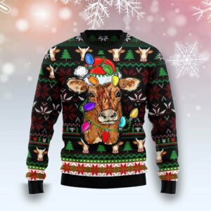 Cow Santa Ugly Christmas Sweater