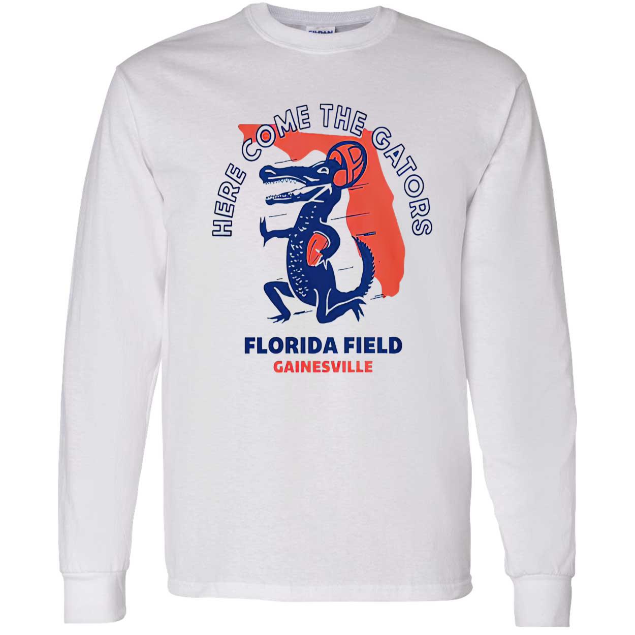 Florida Field Gainesville Here Come The Gators Shirt Florida Field Gainesville Here Come The Gators Shirt