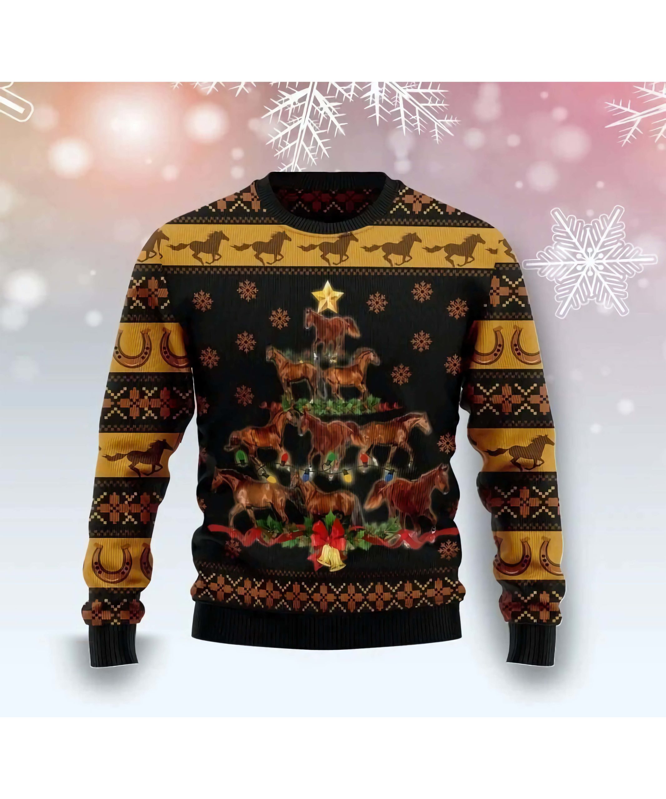Horse Christmas Tree Sweater Horse Christmas Tree Sweater