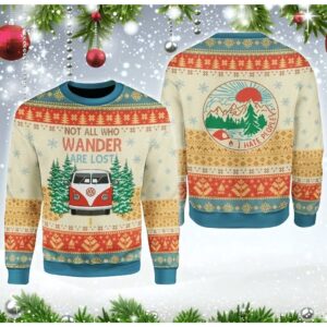 Not All Who Wander Are Lost Camping Christmas Sweater