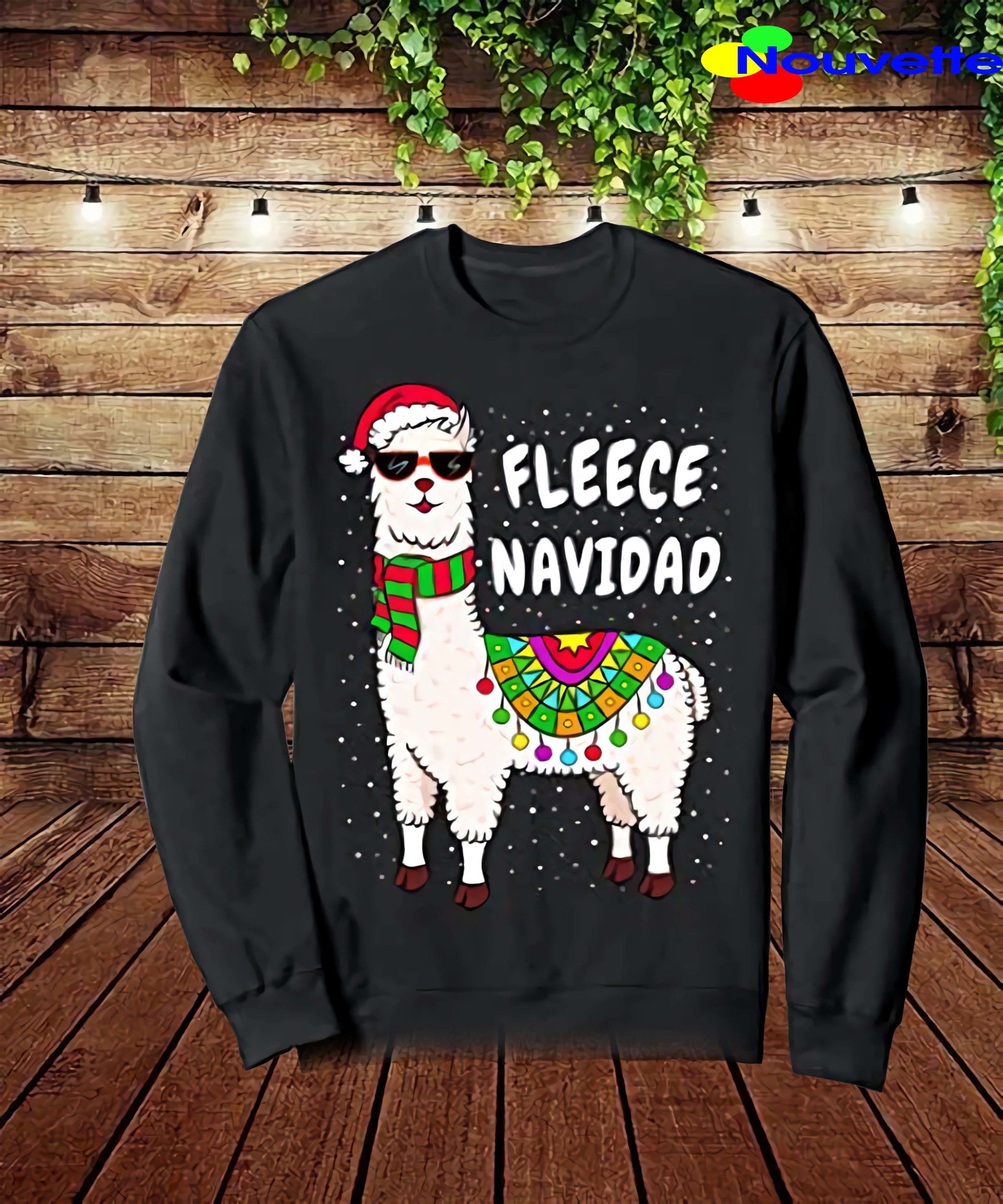 Llama Fleece Navidad Christmas Sweatshirt Llama Fleece Navidad Christmas Sweatshirt