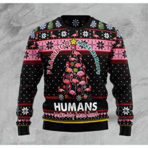 Flamingo Make Me Happy Humans Make My Head Hurt Christmas Sweater