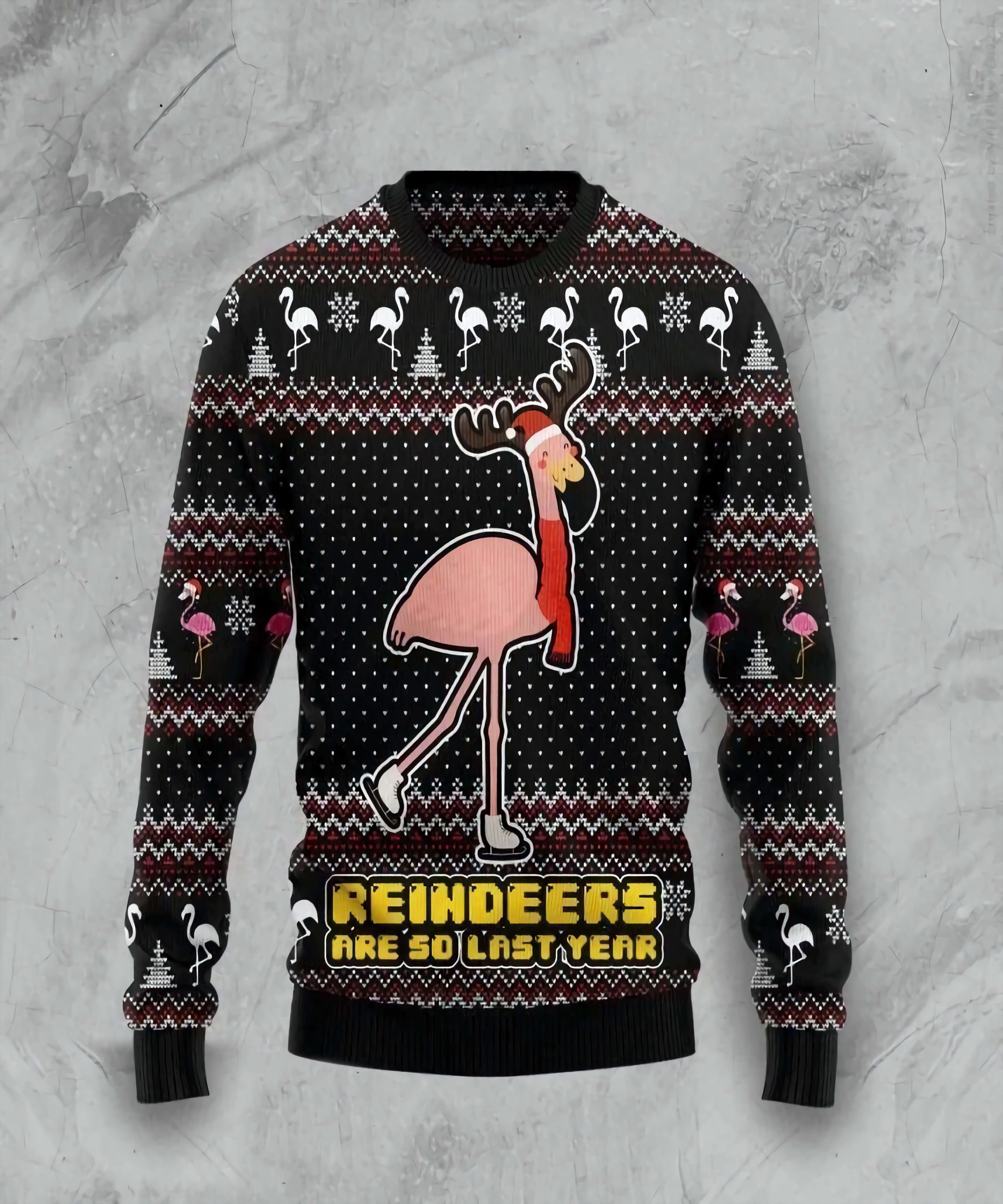 Flamingo Reindeers Are So Last Year Christmas Sweater Flamingo Reindeers Are So Last Year Christmas Sweater