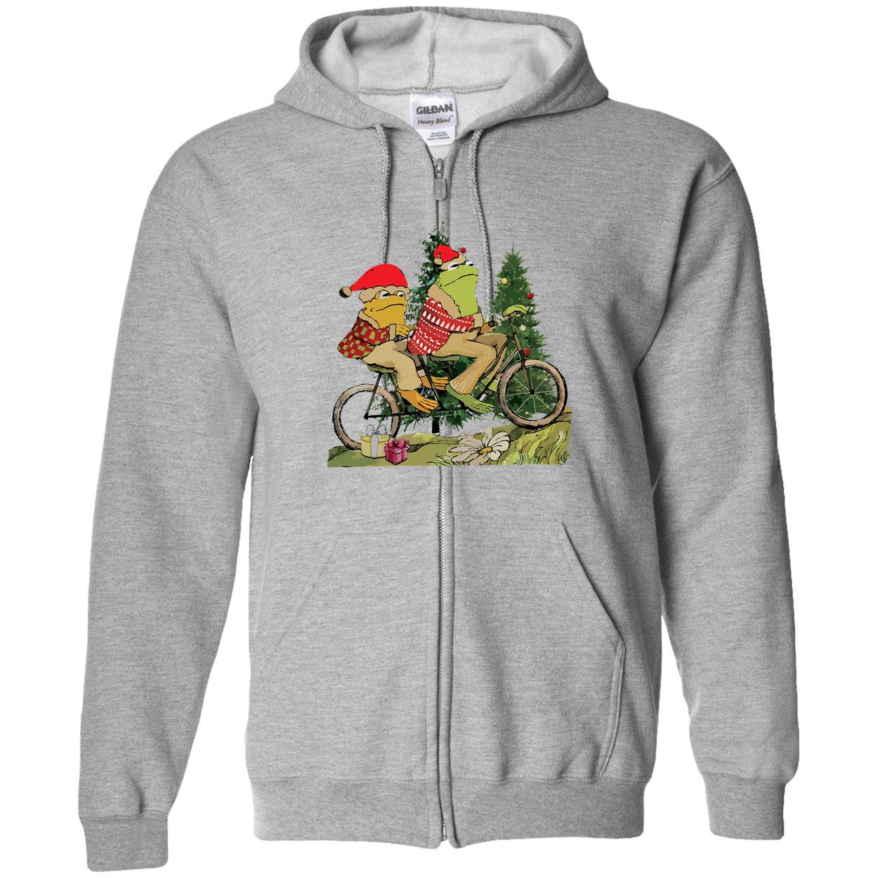 Frog And Toad On The Bike Christmas Sweatshirt Frog And Toad On The Bike Christmas Sweatshirt