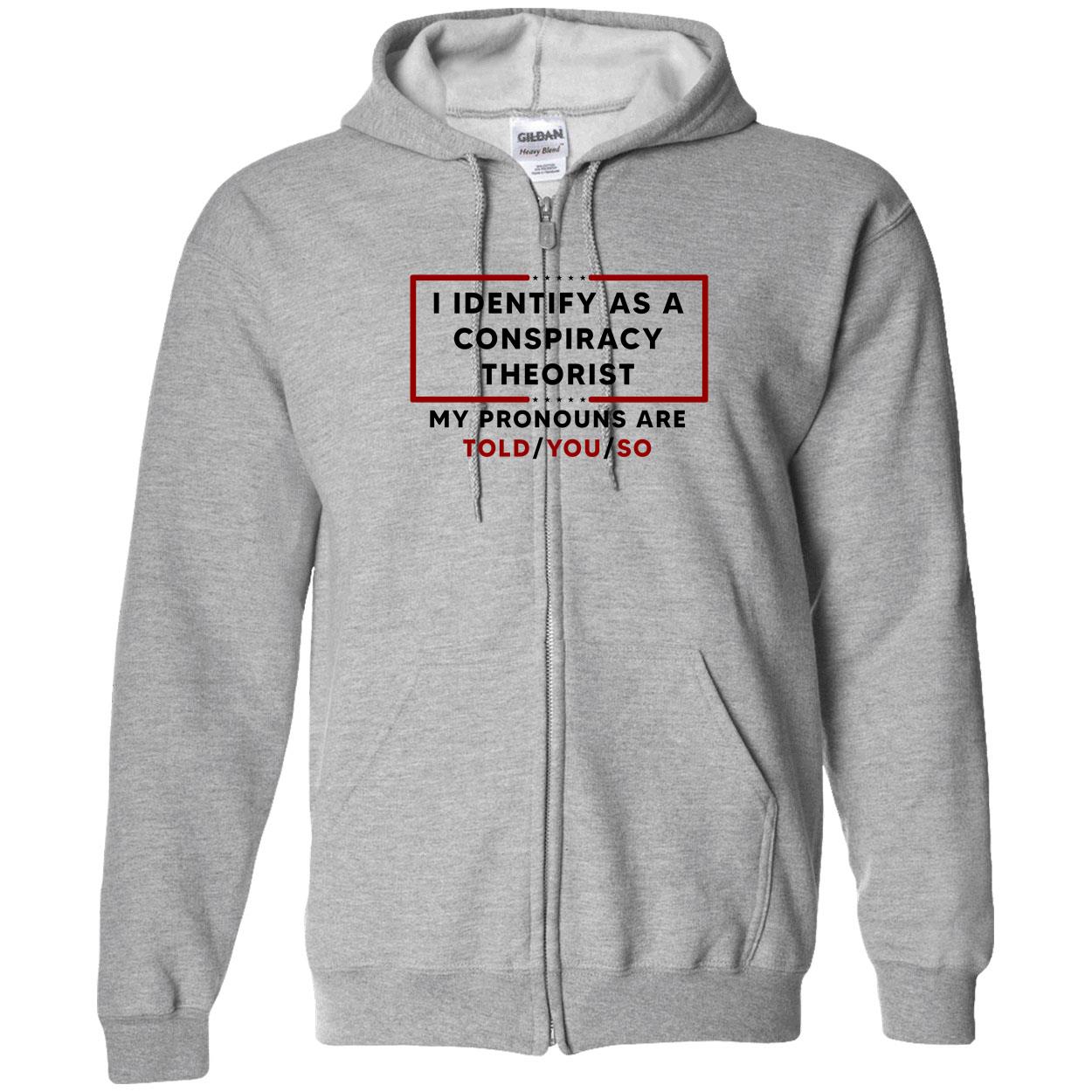 I Identify As A Conspiracy Theorist My Pronouns Are Told You So Shirt I Identify As A Conspiracy Theorist My Pronouns Are Told You So Shirt