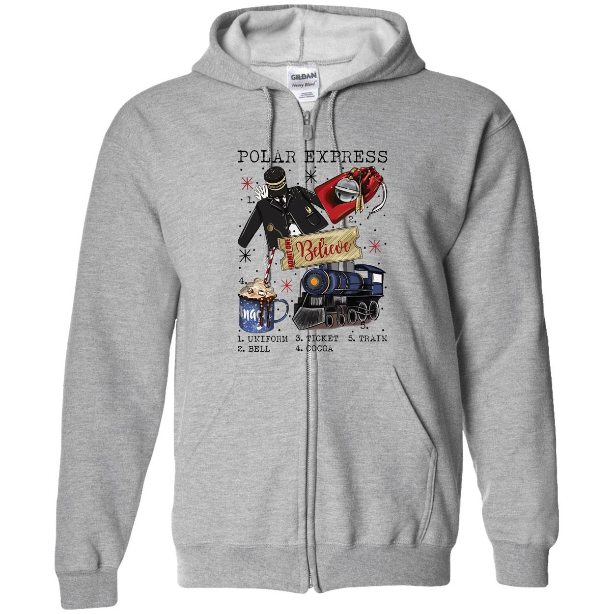 Polar Express Believe Uniform Ticket Train Bell Cocoa Shirt Polar Express Believe Uniform Ticket Train Bell Cocoa Shirt