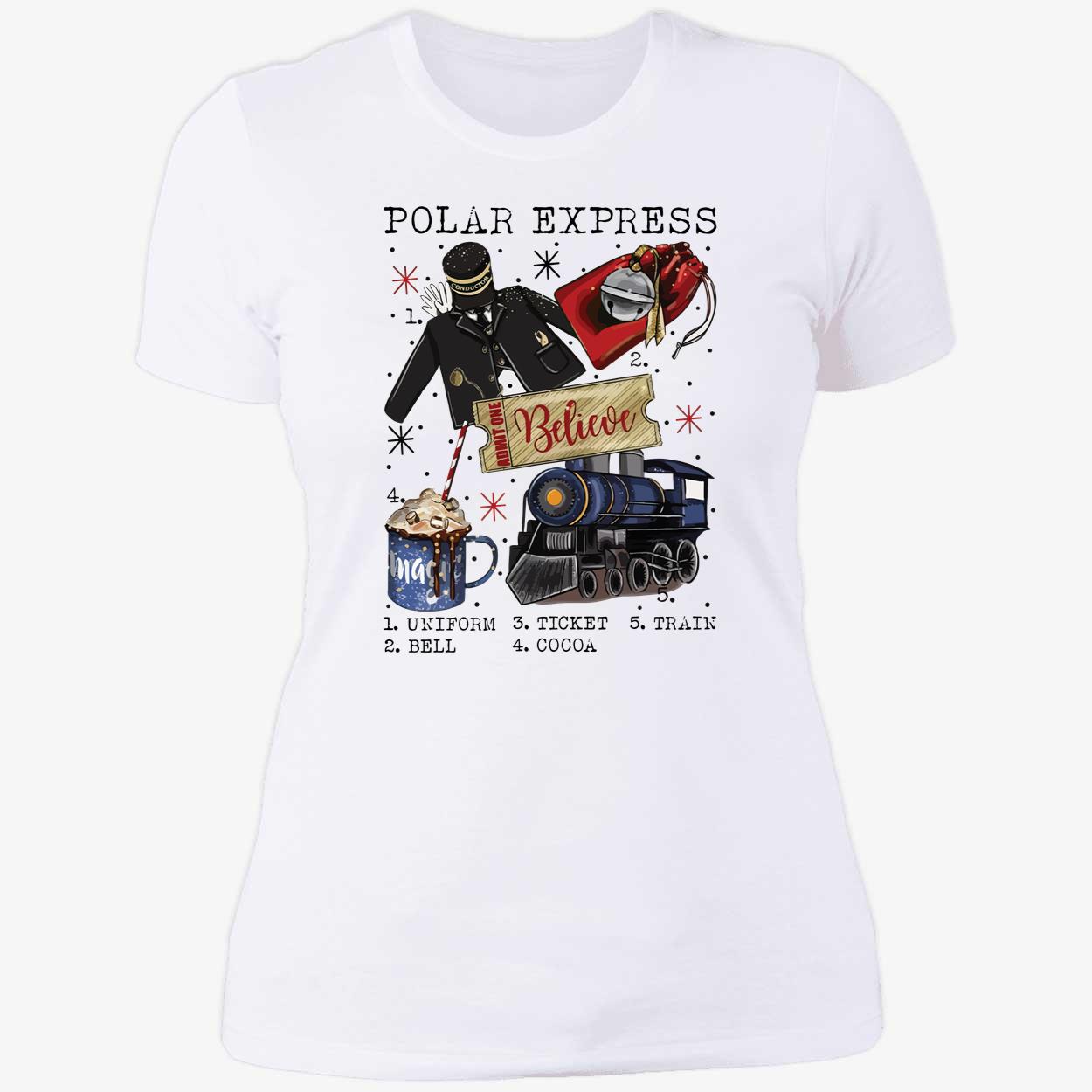Polar Express Believe Uniform Ticket Train Bell Cocoa Shirt Polar Express Believe Uniform Ticket Train Bell Cocoa Shirt