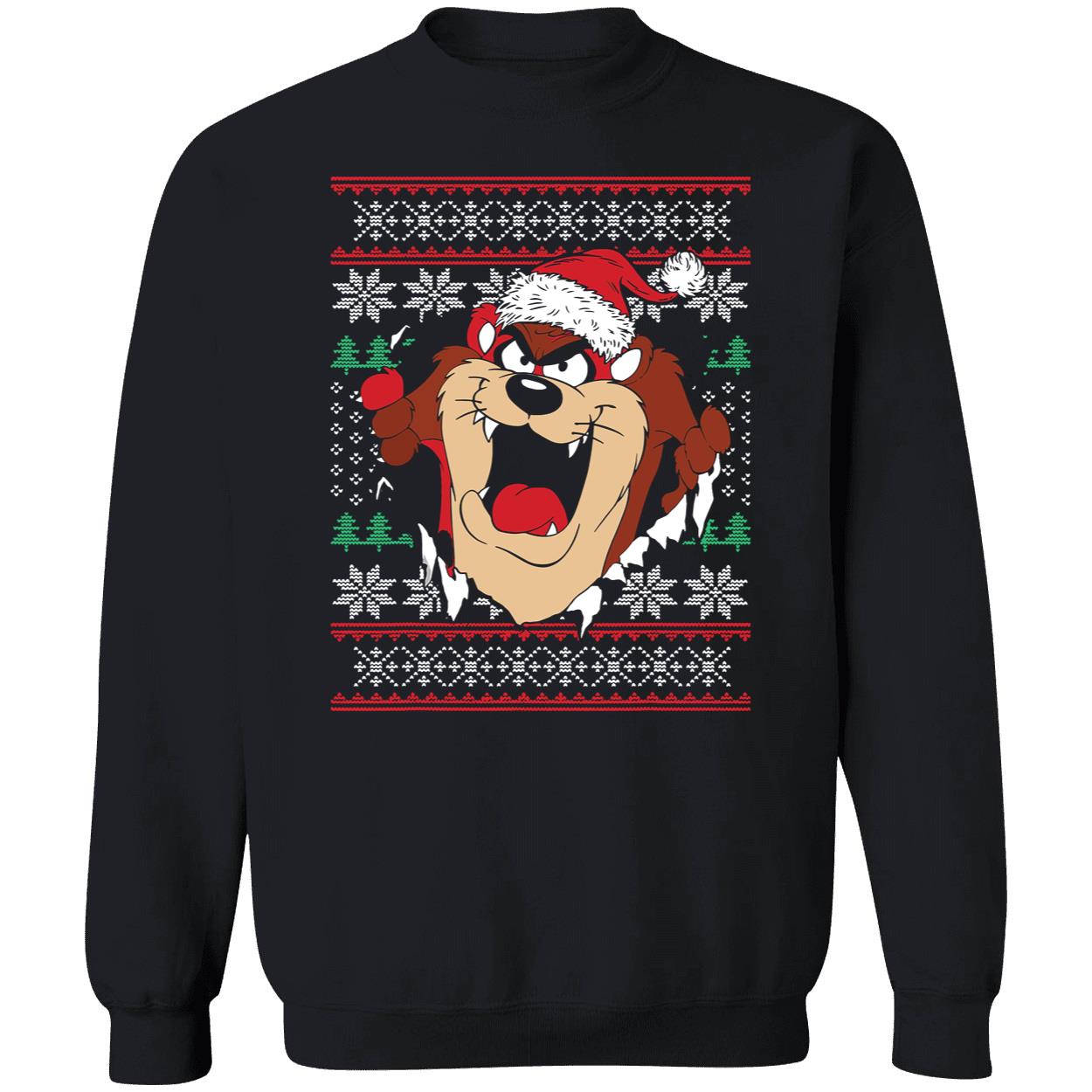 Tasmanian Devil Ugly Christmas Sweatshirt Tasmanian Devil Ugly Christmas Sweatshirt