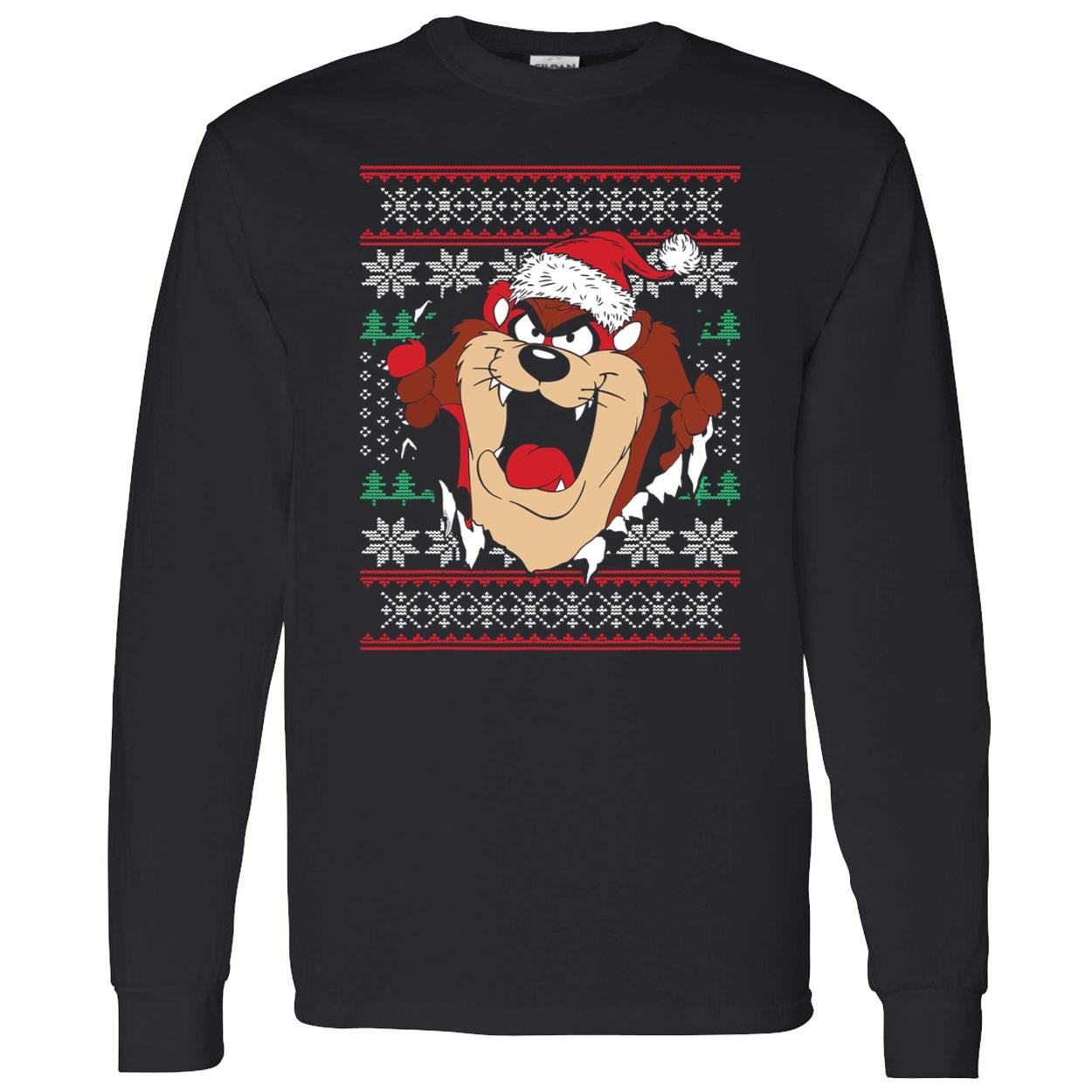Tasmanian Devil Ugly Christmas Sweatshirt Tasmanian Devil Ugly Christmas Sweatshirt