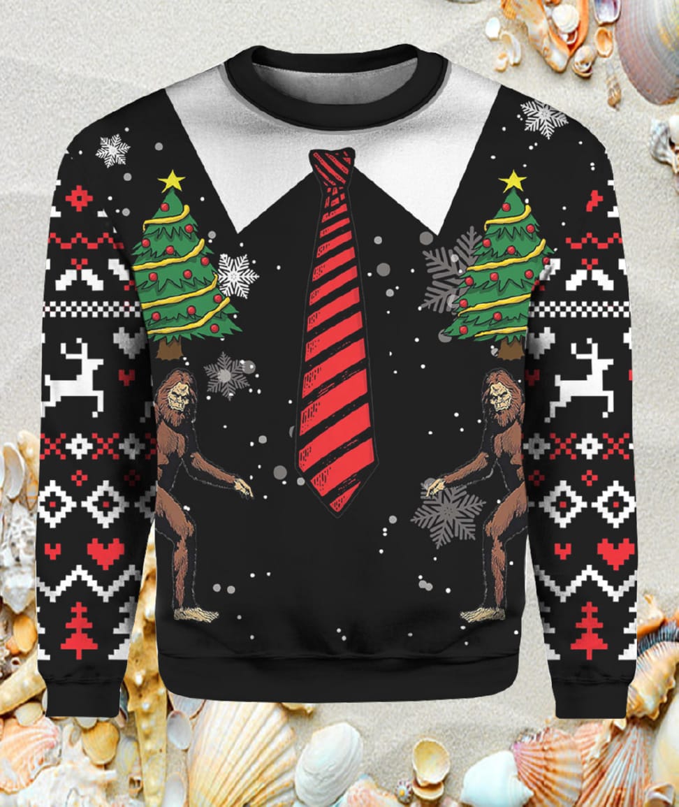 Vintage Bigfoot Ugly Christmas Sweater Vintage Bigfoot Ugly Christmas Sweater