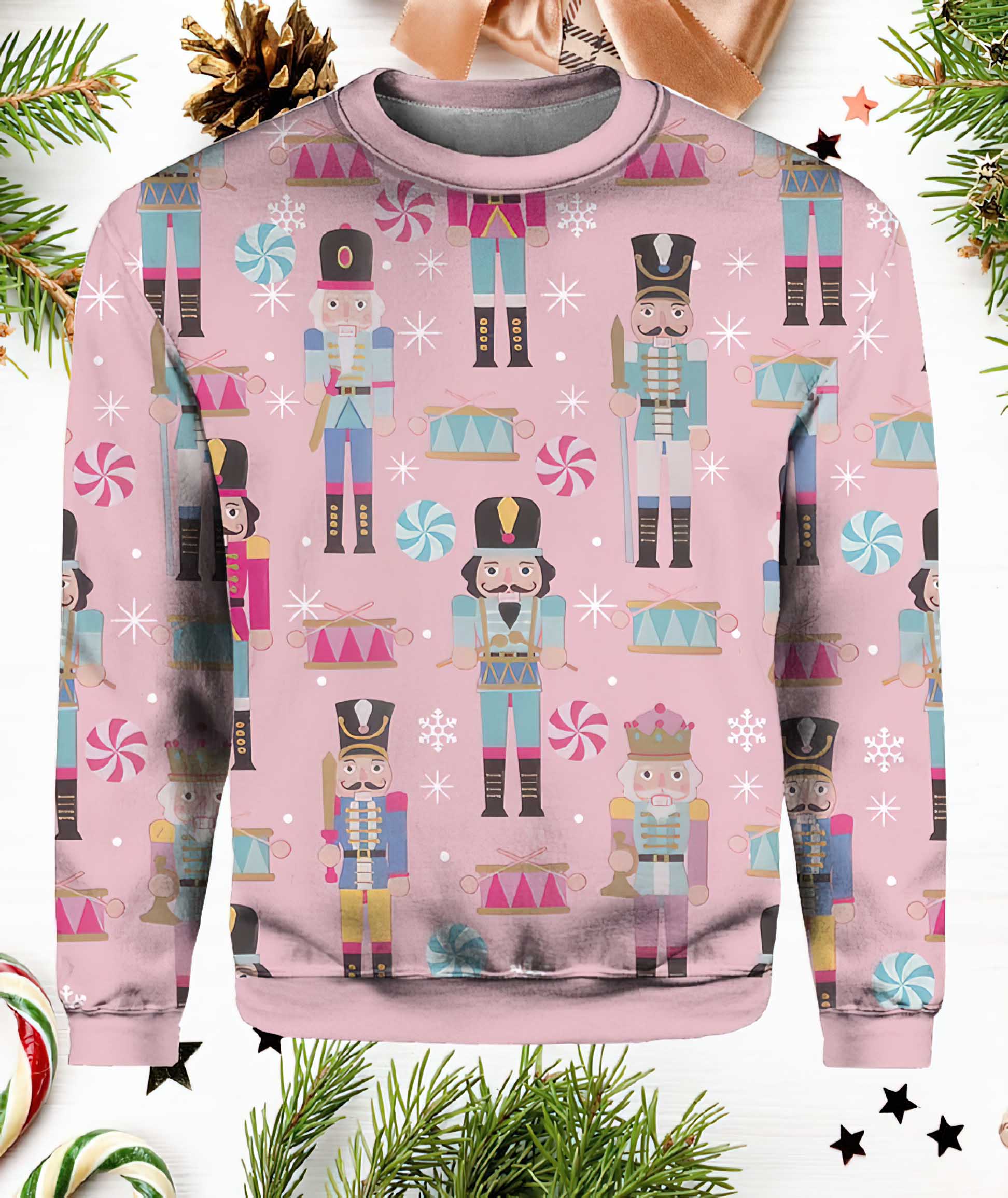 Vintage Nutcracker Christmas Print Casual Sweatshirt Vintage Nutcracker Christmas Print Casual Sweatshirt