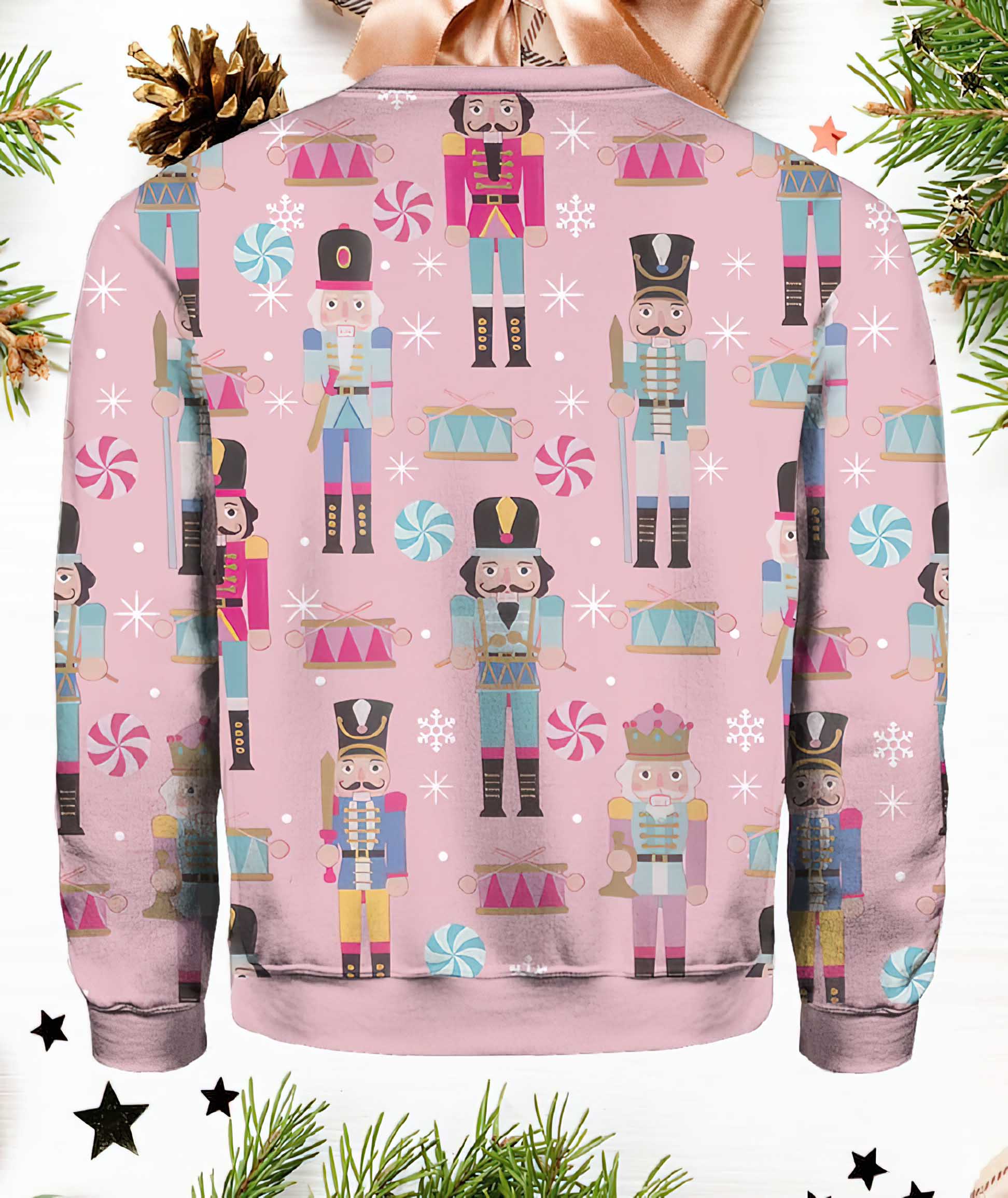 Vintage Nutcracker Christmas Print Casual Sweatshirt Vintage Nutcracker Christmas Print Casual Sweatshirt