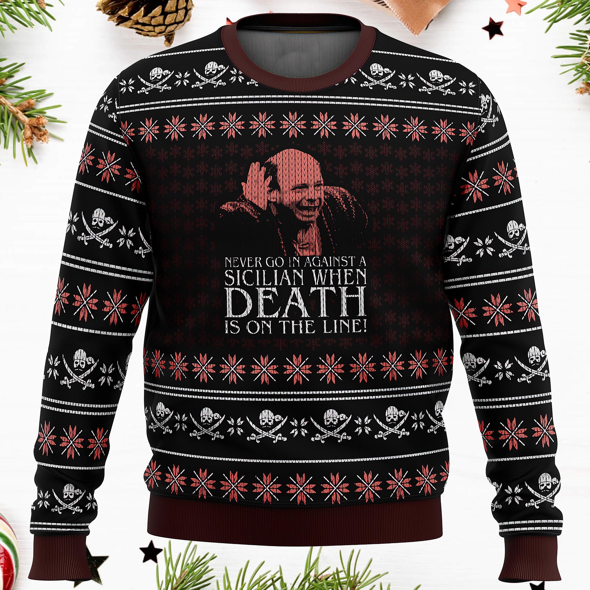 Vizzini The Princess Bride Ugly Christmas Sweater Vizzini The Princess Bride Ugly Christmas Sweater