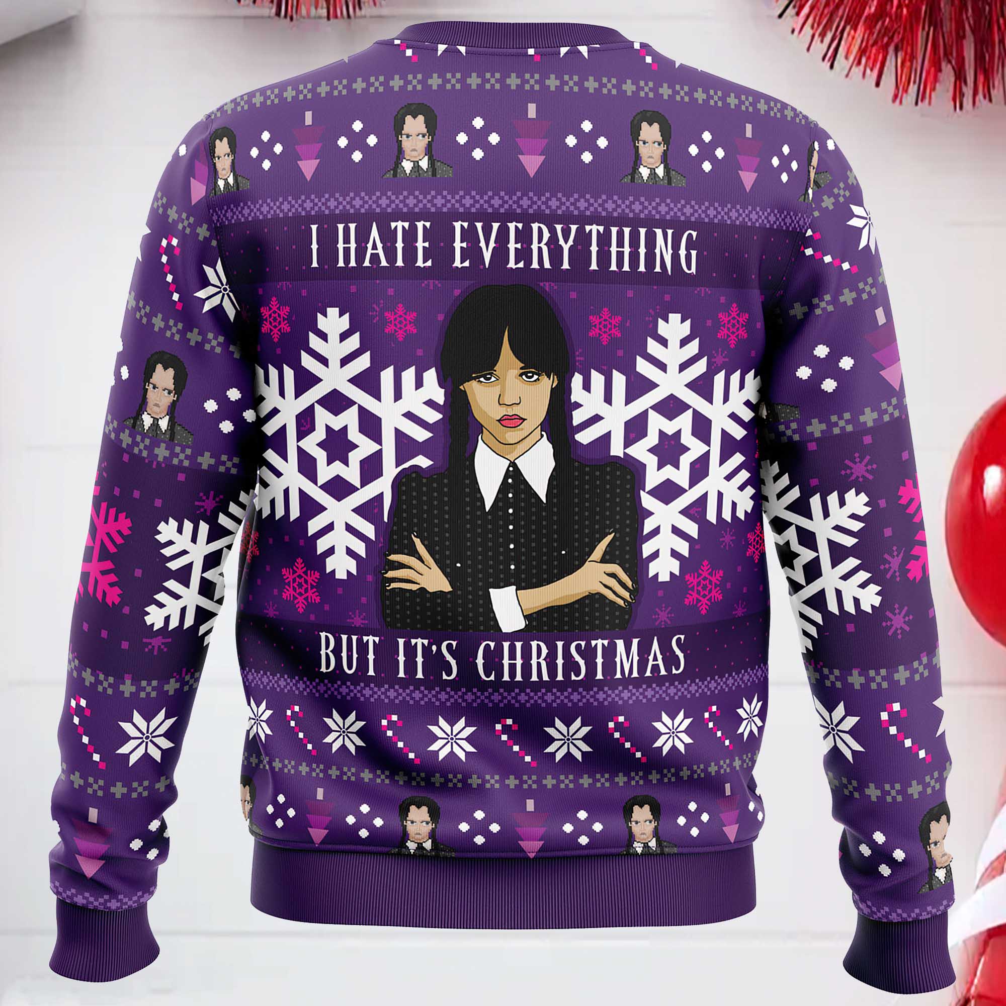 Wednesday Adams Family Ugly Christmas Sweater Wednesday Adams Family Ugly Christmas Sweater