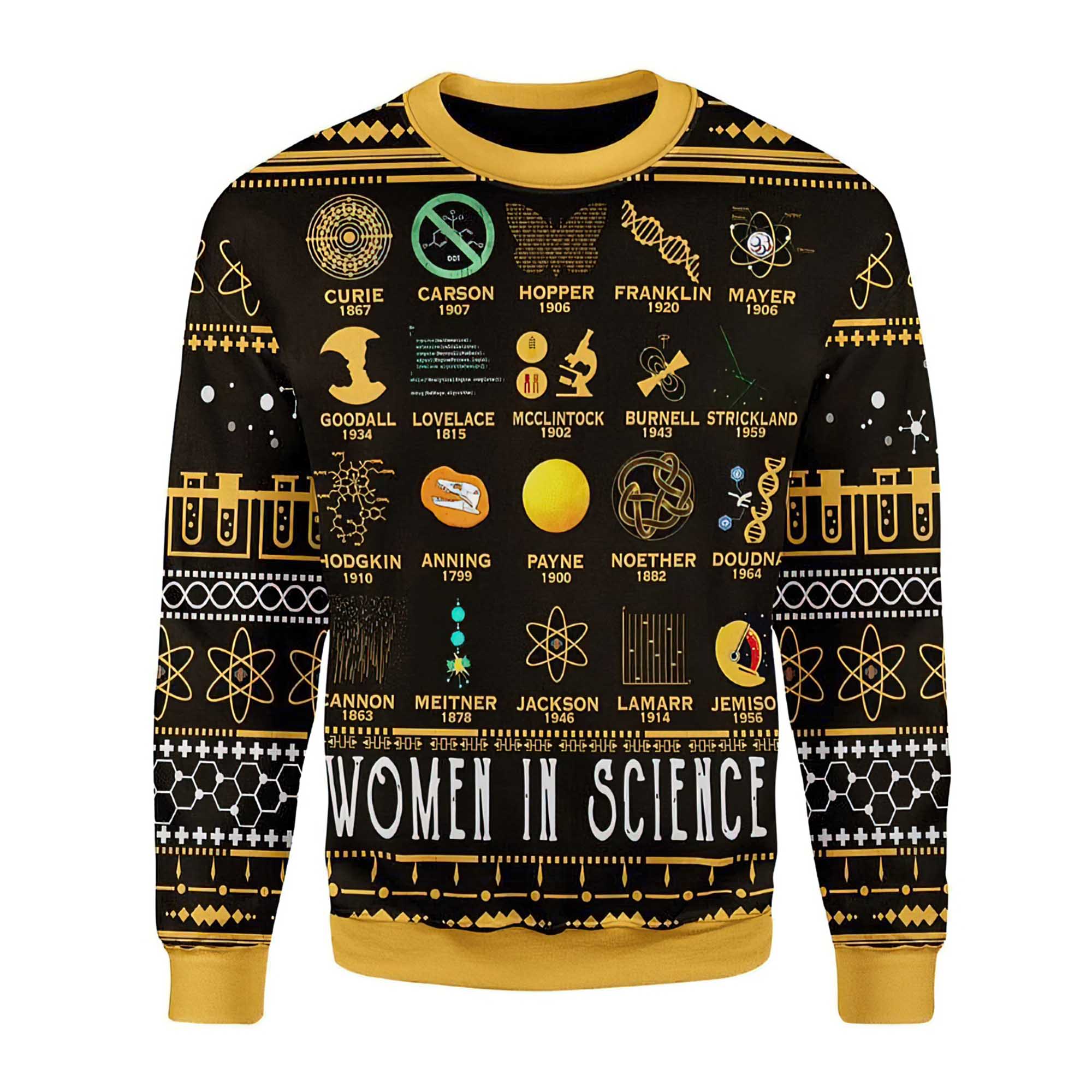 Women In Science Ugly Christmas Sweater Women In Science Ugly Christmas Sweater