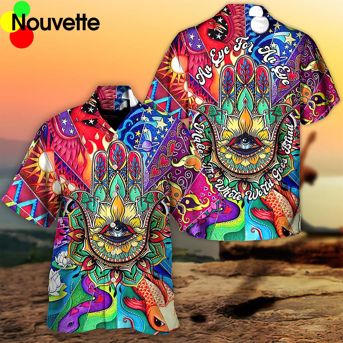 Yoga Hamsa An Eye For An Eye Makes The Whole World Hawaiian Shirt Yoga Hamsa An Eye For An Eye Makes The Whole World Hawaiian Shirt