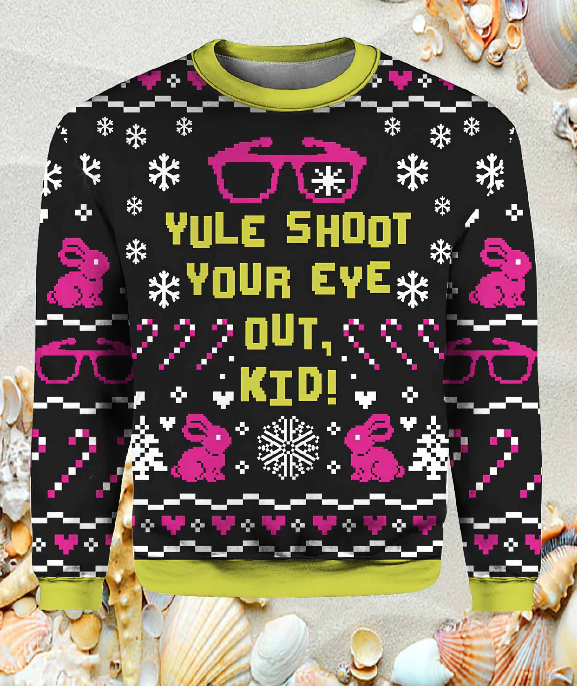Yule Shoot Your Eye Out Kid Ugly Christmas Sweater Yule Shoot Your Eye Out Kid Ugly Christmas Sweater
