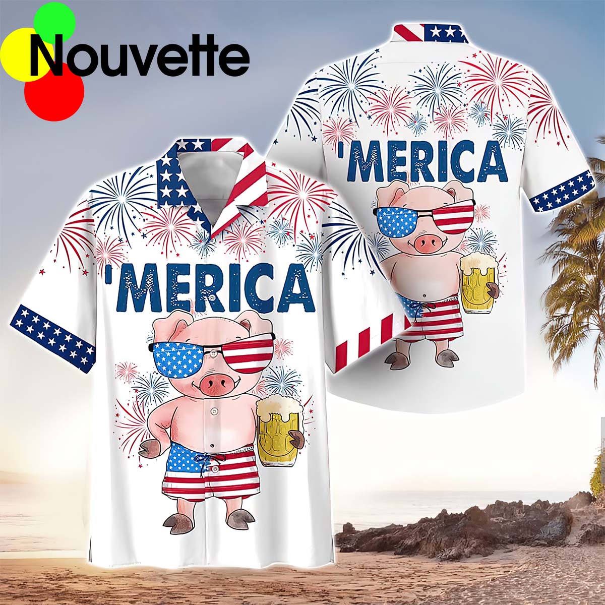 Pig Merica 4Th Of July Hawaiian Shirt Pig Merica 4Th Of July Hawaiian Shirt