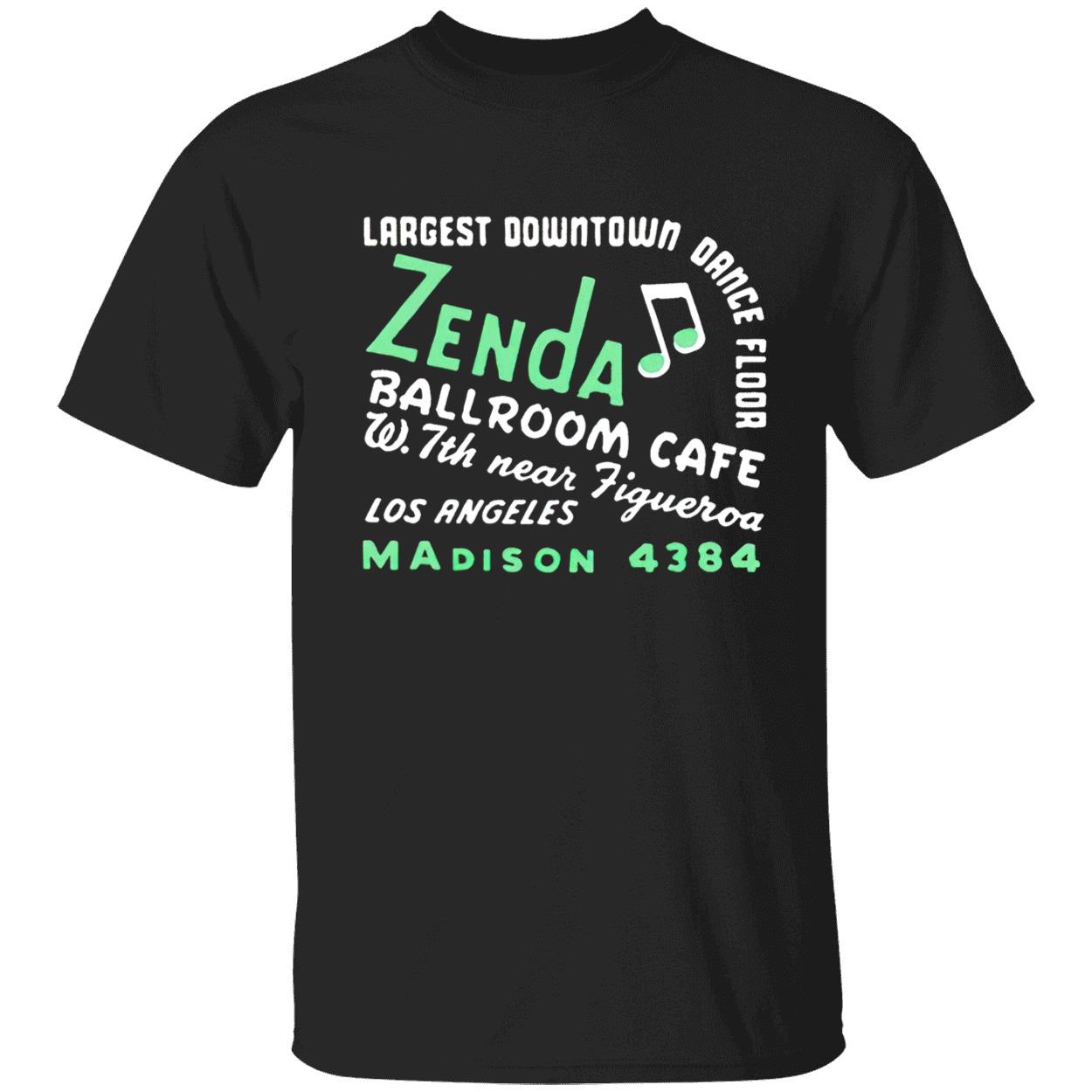 Zenda Ballroom Cafe Los Angeles Ca Vintage Nightclub Shirt