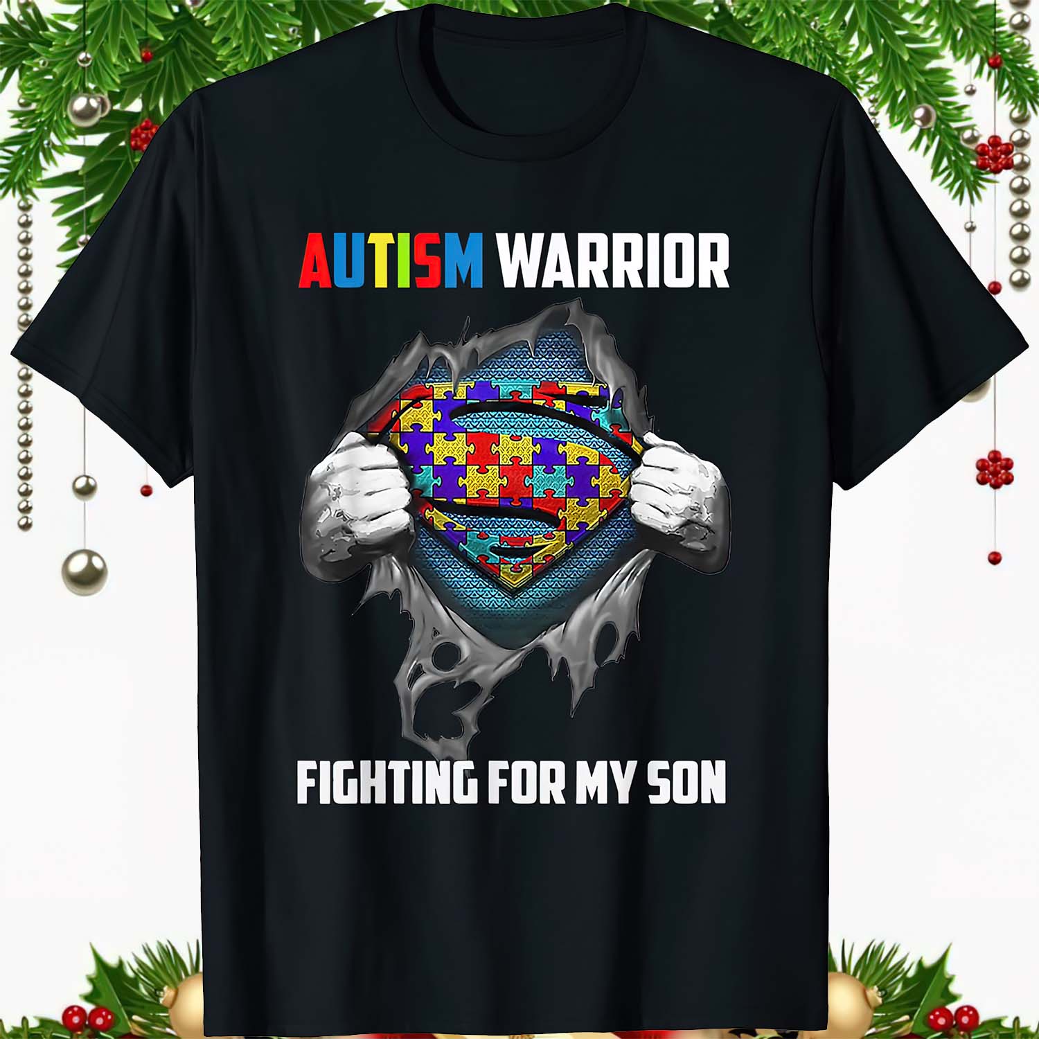 Autism Warrior Fighting For My Son Shirt Autism Warrior Fighting For My Son Shirt