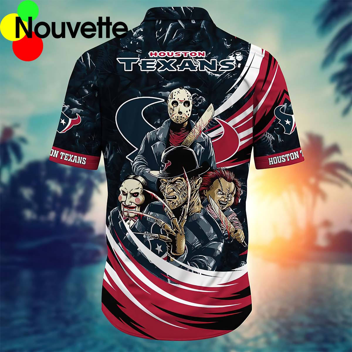 Houston Texans Horror Movie Hawaiian Shirt Houston Texans Horror Movie Hawaiian Shirt