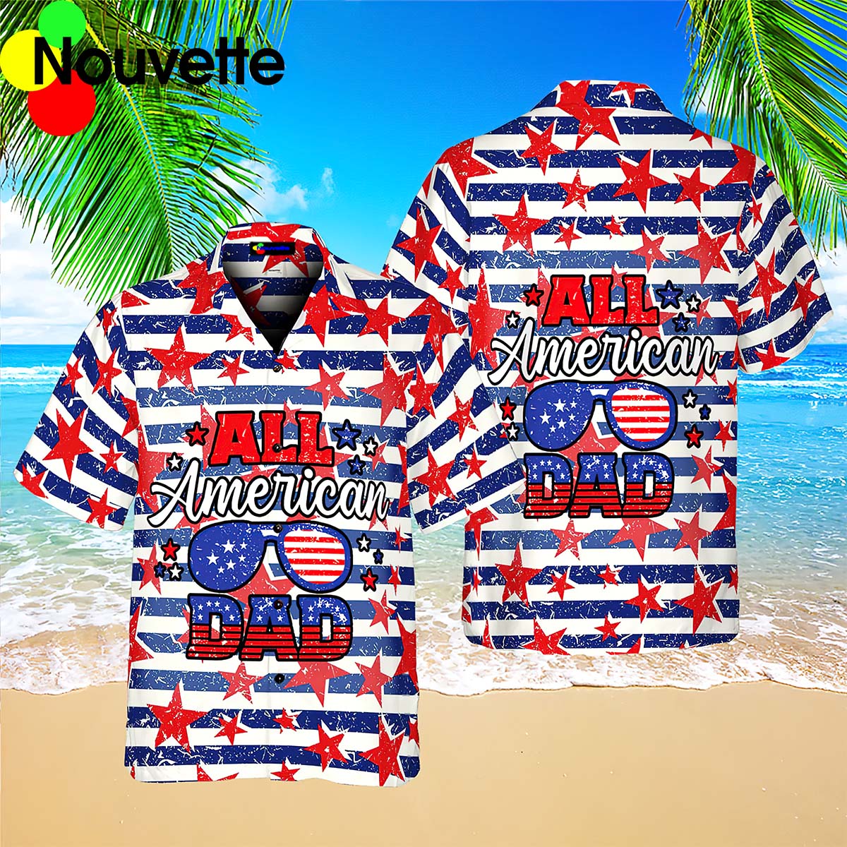 All American Dad Independence Day Hawaiian Shirt