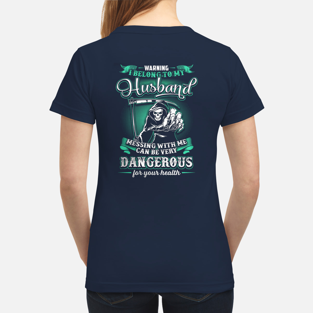 Grim Reaper Warning I Belong To My Husband Messing Shirt Grim Reaper Warning I Belong To My Husband Messing Shirt