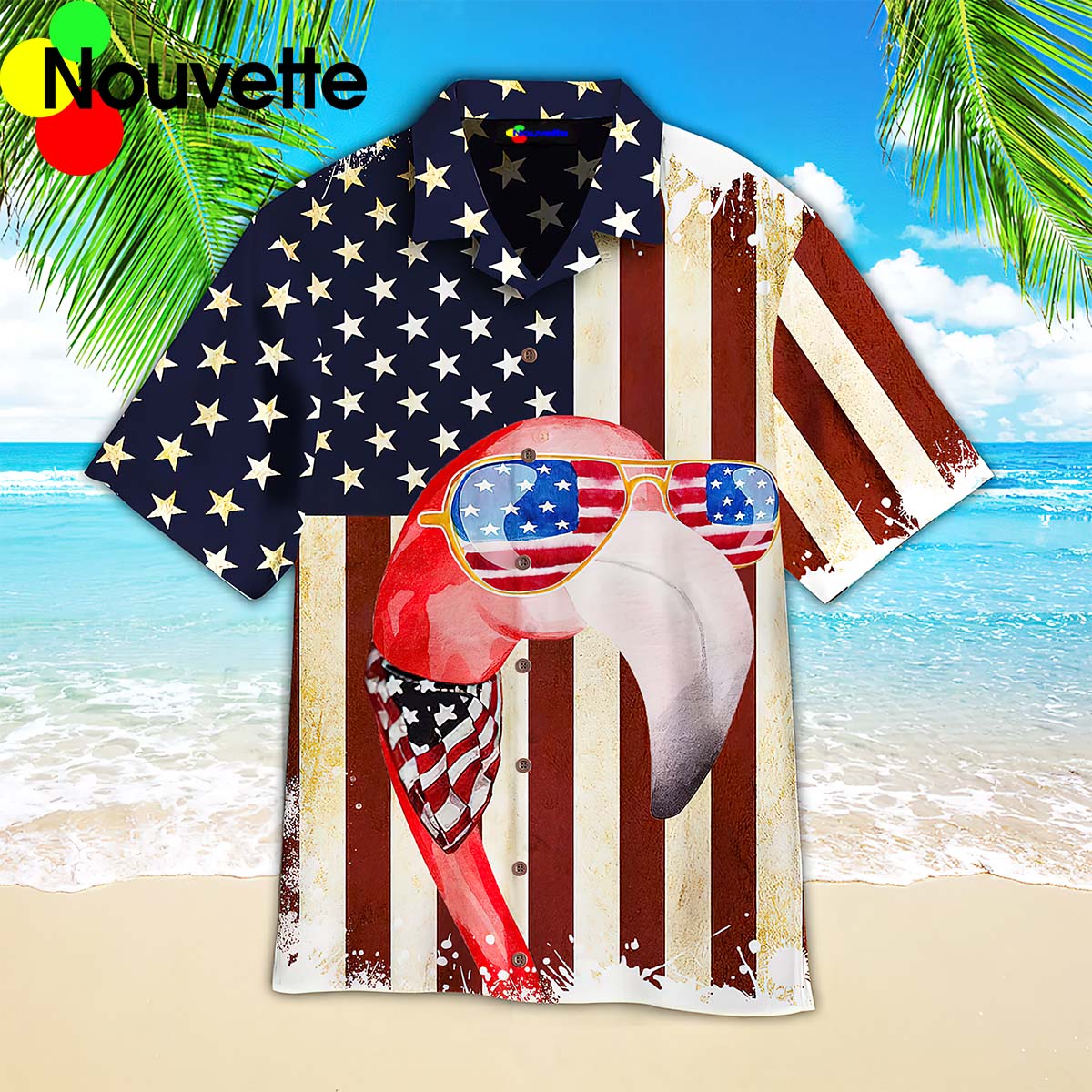 Flamingo Independence Day Hawaiian Shirt