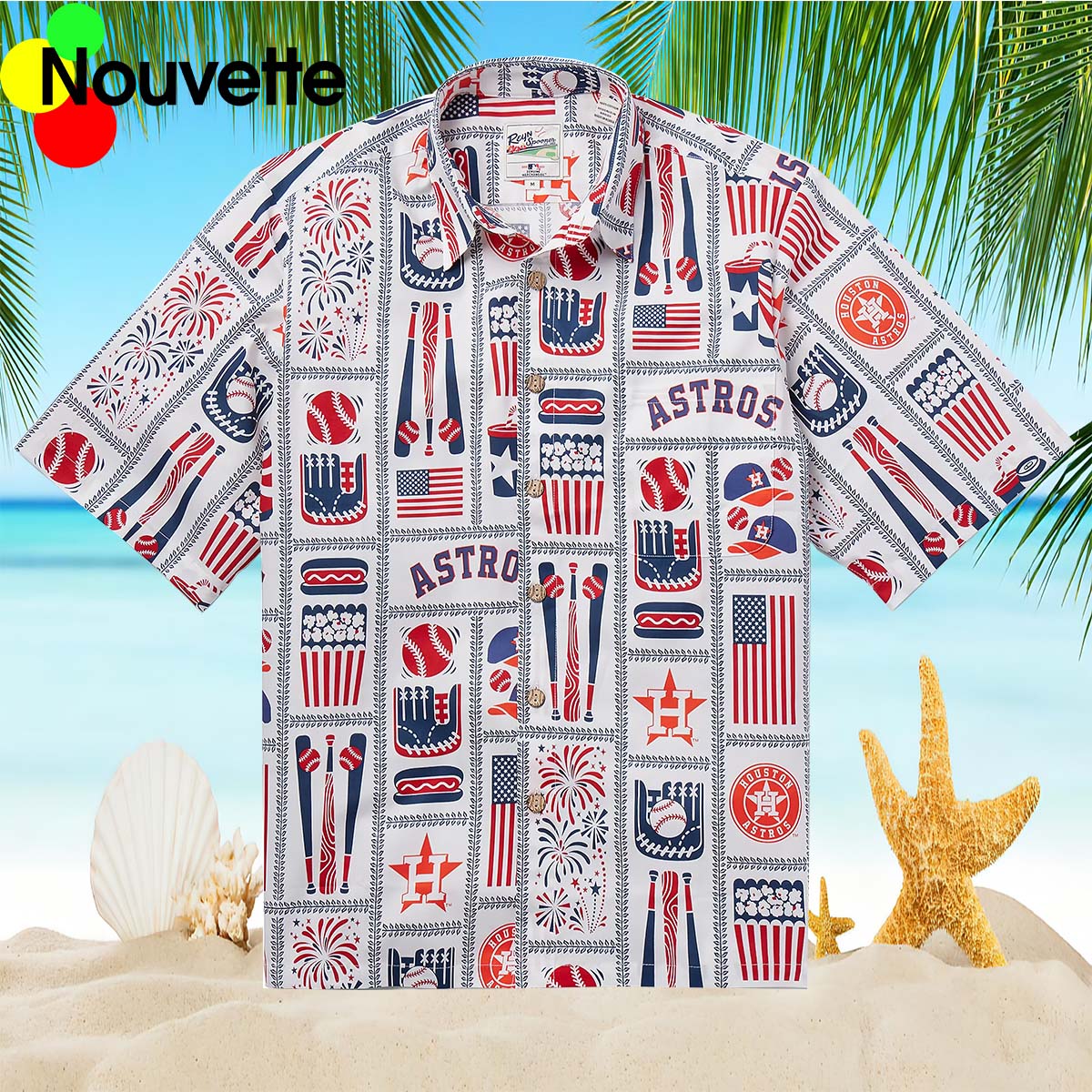Houston Astros Americana Hawaiian Shirt